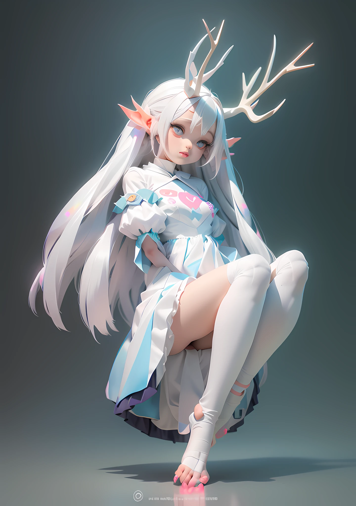 White socks with ribbons