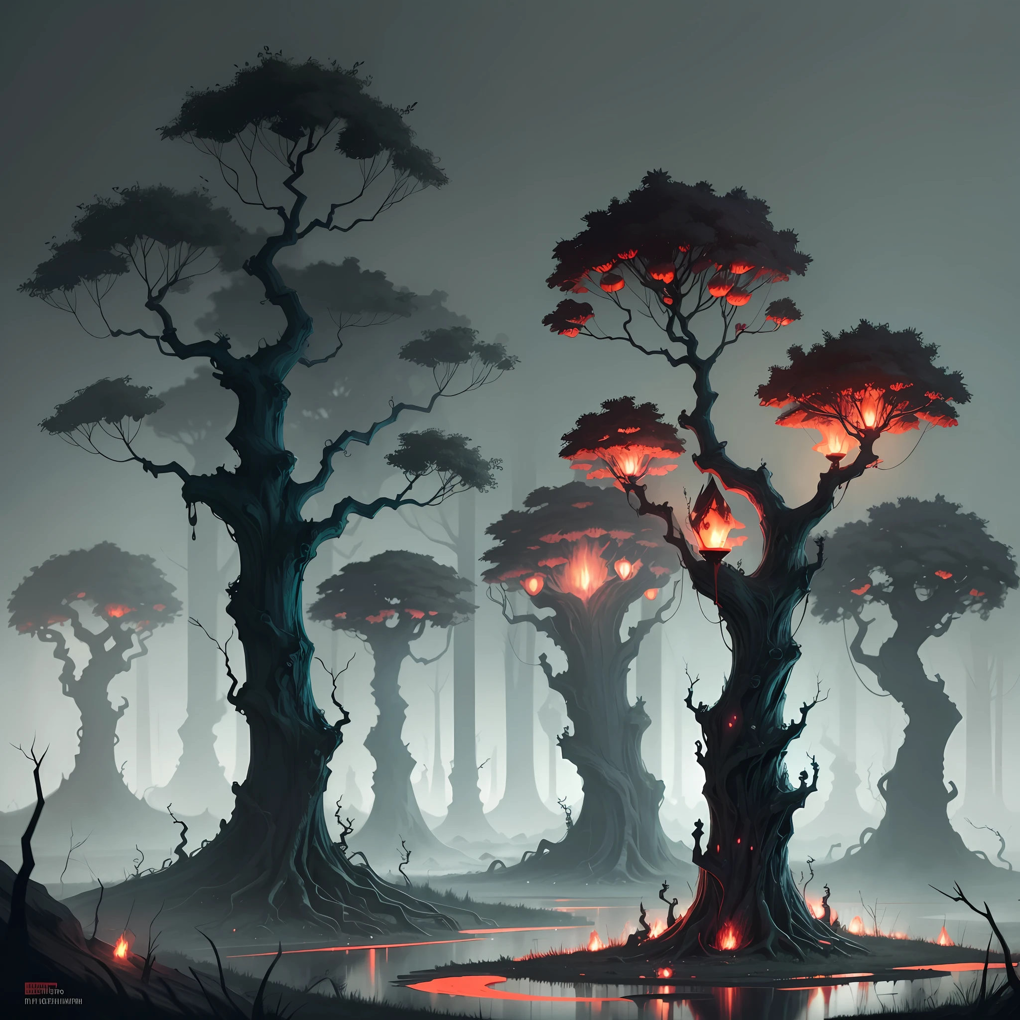 In this scene, I imagine myself in a demonic territory and thrown into hell. It was darkness in front of me, only the faint glow of lava and flames, allowing me to see my surroundings. The air was filled with sulfur and toxic gases that made it difficult for me to breathe.
Walking a little further, I saw a twisted tree. These trees are not like the trees you usually see, their branches and trunks twist into strange shapes, exuding an aura of toxicity and evil. The first time I saw trees like this, it made me feel very unusual, as if they were a plant infected by dark energy.
Walking some way forward, I saw some grass, but they were not green, but black and red. These meadows are overgrown with twisted, deformed plants with sharp thorns and barbs that are very disturbing. These plants and meadows remind me of a demon botanical garden that does not exist on Earth, and I am shocked.
Surrounded by ghosts and demons, they made all kinds of terrible roars, moans and cries that made me feel very scared. It is a dark place devoid of life and light, only pain, horror and demons. In this hell, no life and no plants should exist, but there are some twisted and mutated plants in this scene, which makes me feel very uneasy and surprised. --auto --s2
