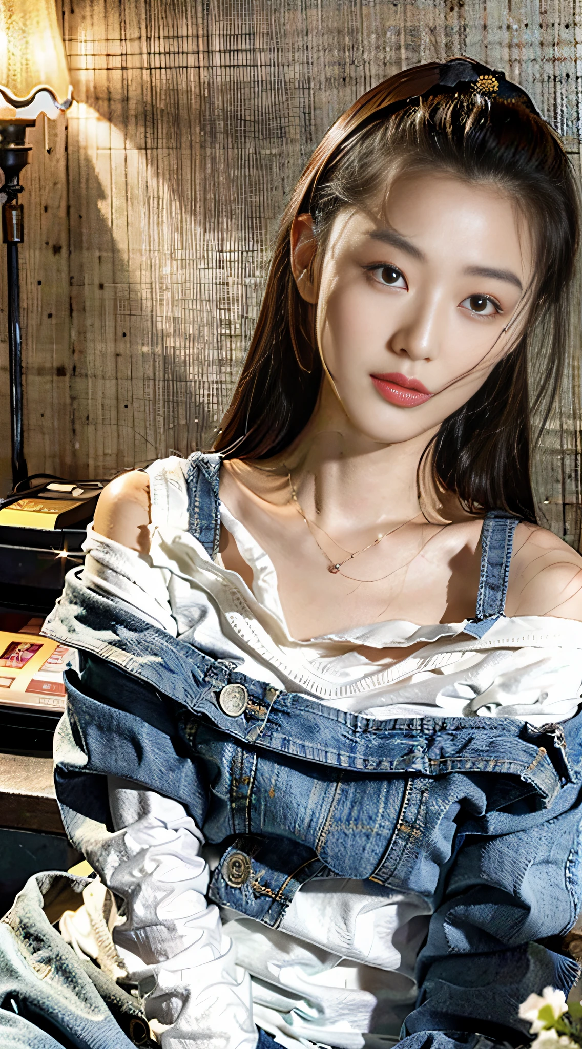 Collarbone casual jeans