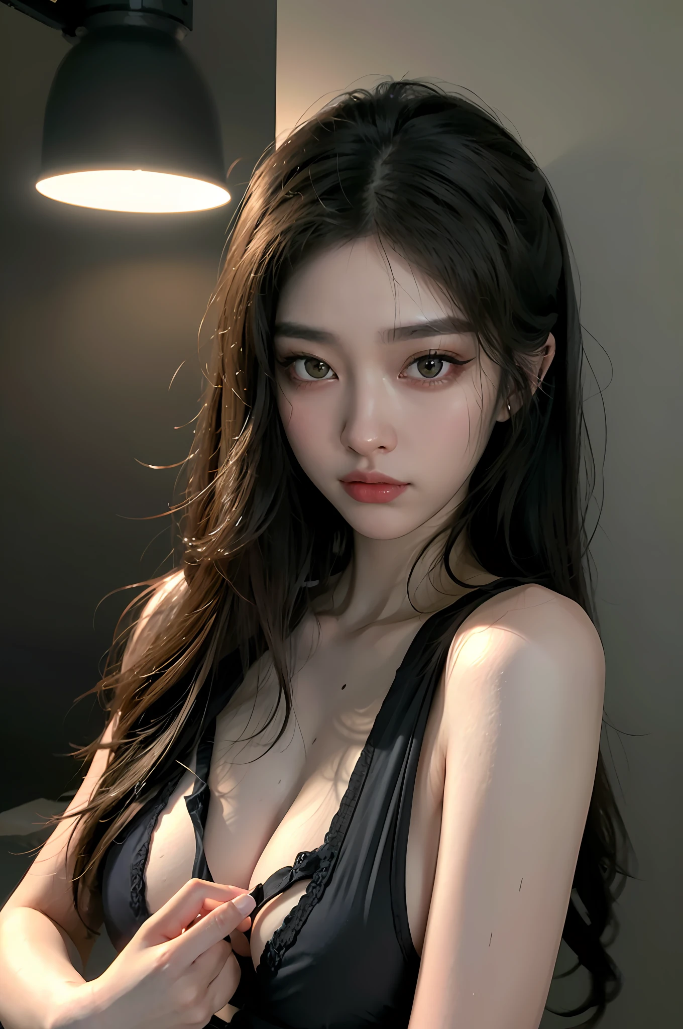 Hyper-realistic art, gallery-grade work, ultra precision, visually striking, sublime masterpiece, peak clarity, twilight dimness, subdued lighting,
1girl,solo,
low key,deep shadow,