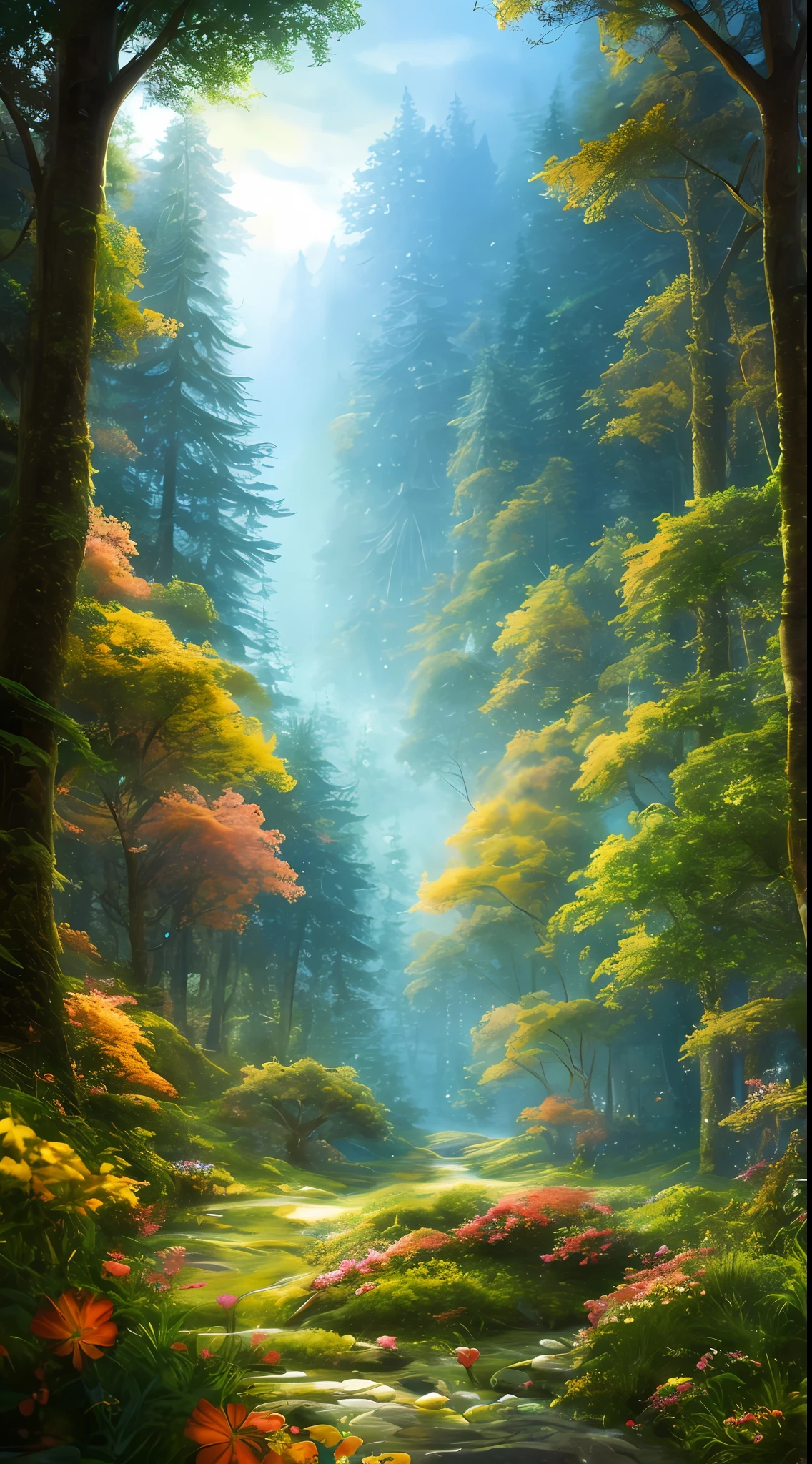masterpiece, best quality, high quality,extremely detailed CG unity 8k wallpaper, An enchanting and dreamy scene of a fantasy forest, with towering trees, glowing mushrooms, and hidden fairy glens, creating a sense of mystique and enchantment, artstation, digital illustration, intricate, trending, pastel colors, oil paiting, award winning photography, Bokeh, Depth of Field, HDR, bloom, Chromatic Aberration ,Photorealistic,extremely detailed, trending on artstation, trending on CGsociety, Intricate, High Detail, dramatic, art by midjourney