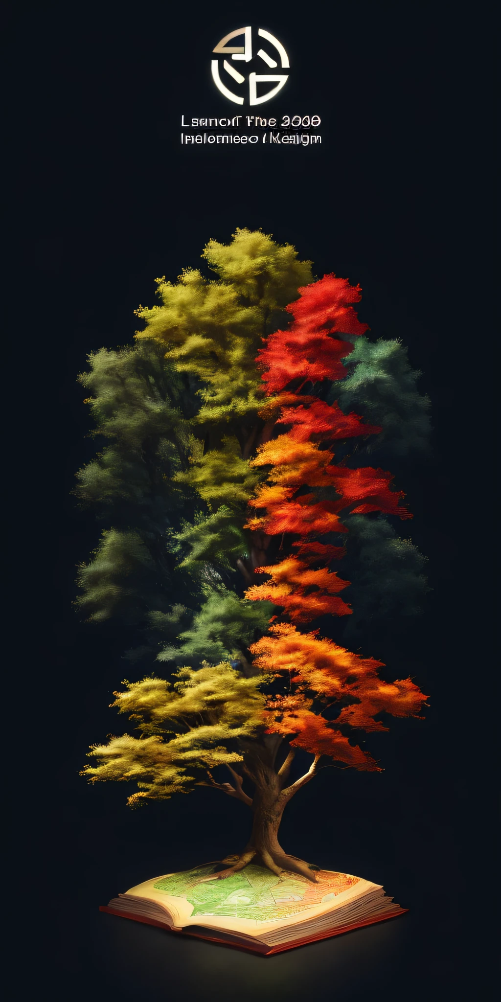 Design a vibrant and lively setting, with elements that represent learning and wisdom. In the center of the image, highlight a majestic and leafy tree, symbolizing the growth and flowering of knowledge. On the leaves of the tree, insert symbols and icons that represent different areas of knowledge, such as a book, a gear, a brain, a color palette, and other related elements. Use a palette of vivid, contrasting colors to emphasize the energy and vividness of the image. Around the tree, include diverse people, at different ages and cultures, who represent the community of followers and human connection through the sharing of valuable knowledge. At the top of the image, insert the "Living Wisdom" logo with a modern and impactful font. Below the logo, add the phrase "Exploring valuable knowledge for a transformative journey" with a clear and visible font. Make sure the cover conveys a sense of vitality, connection, and growth potential, inspiring viewers to engage with the enriching content offered by the "Living Sapience" channel.super realistic, super-detailed, high definition