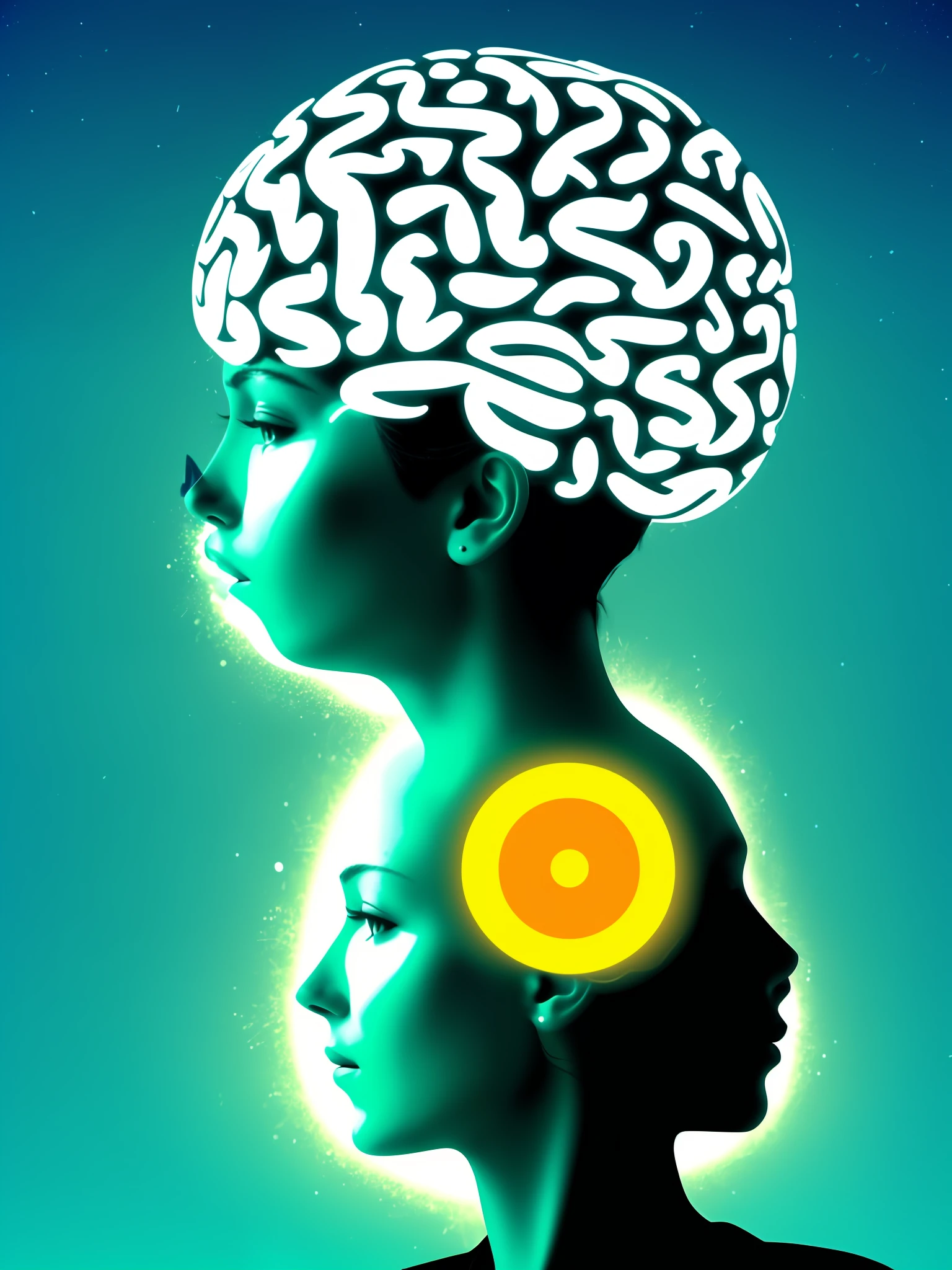 Create images about anxiety and perfectionism. I thought of something like a comfuso brain.