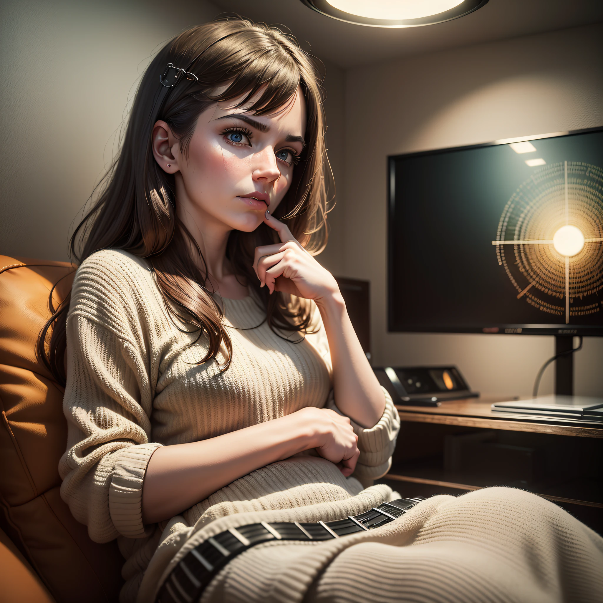 ((Conceptual art)), cinema lighting, realistic, period details, ((type family)), ((watching gawking TV in the 60s)), (idiotized + drooling), f / 1.8, 16k . --auto --s2