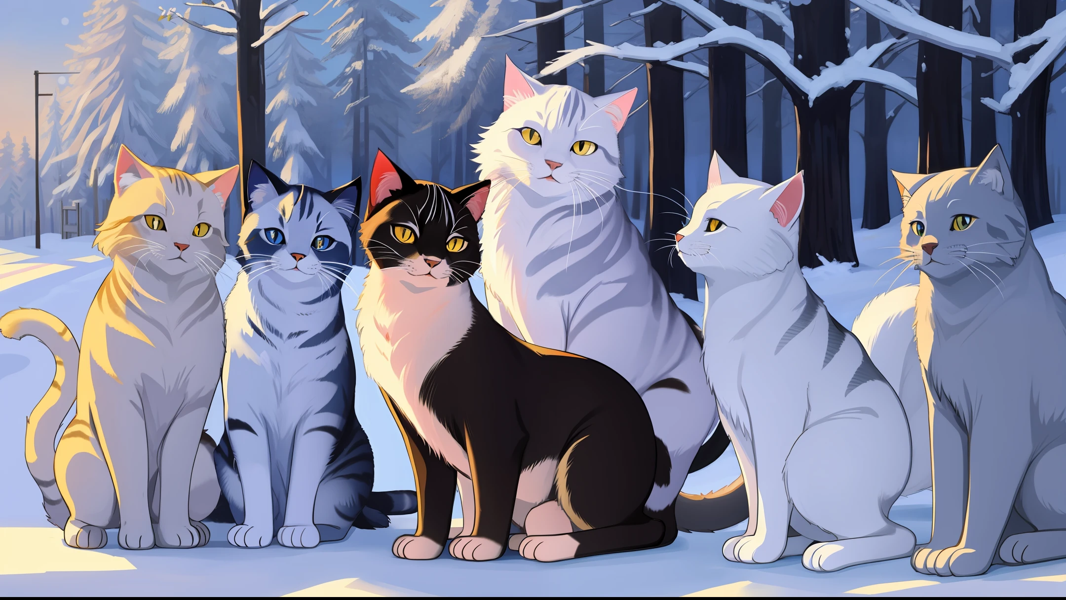 Cats in winter