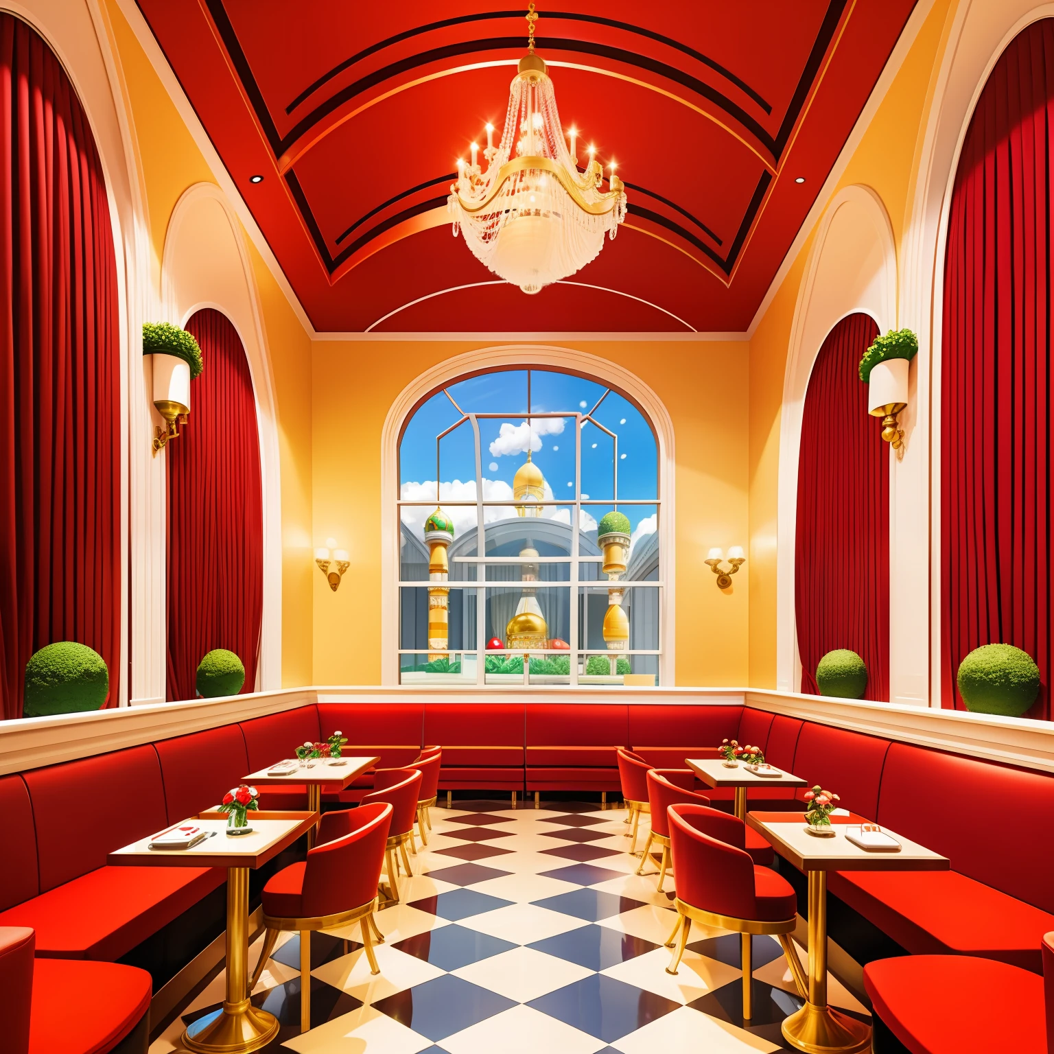 Super Mario-style hotel with a six-meter lobby floor height and Mario elements --auto --s2