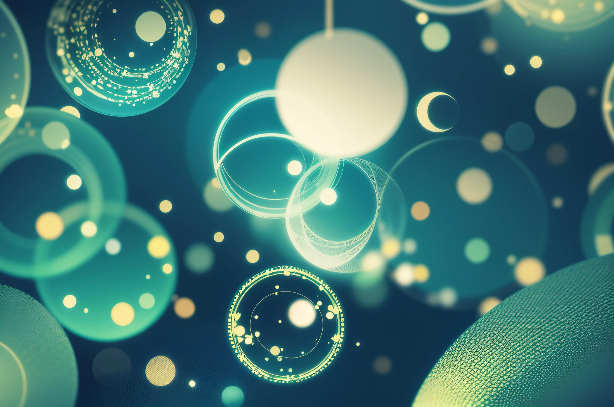 Abstract blue and green bokeh background - Christmas or spring concept - Blurred bokeh circles --auto --s2