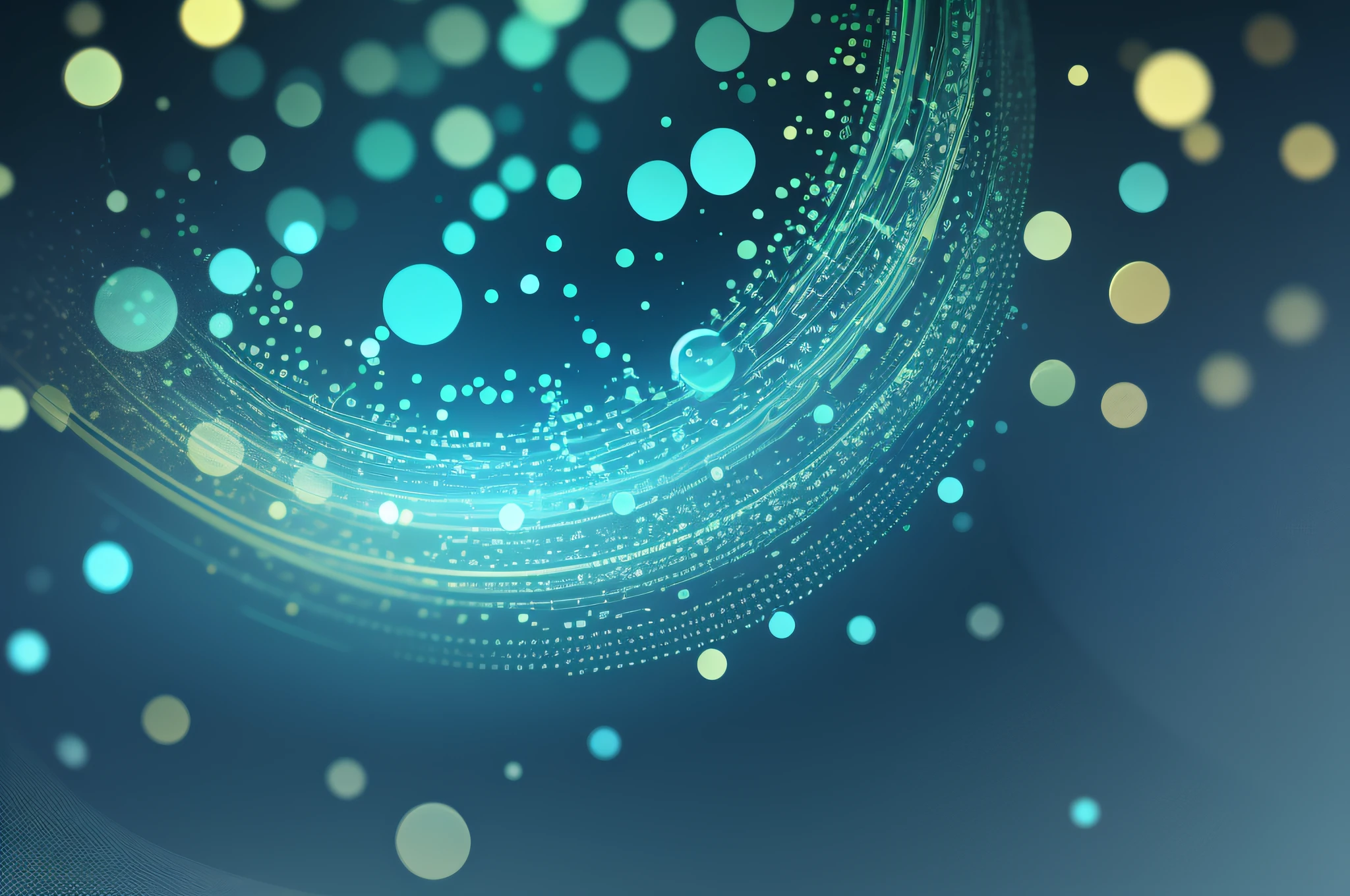 Abstract blue and green bokeh background - Christmas or spring concept - Blurred bokeh circles --auto --s2