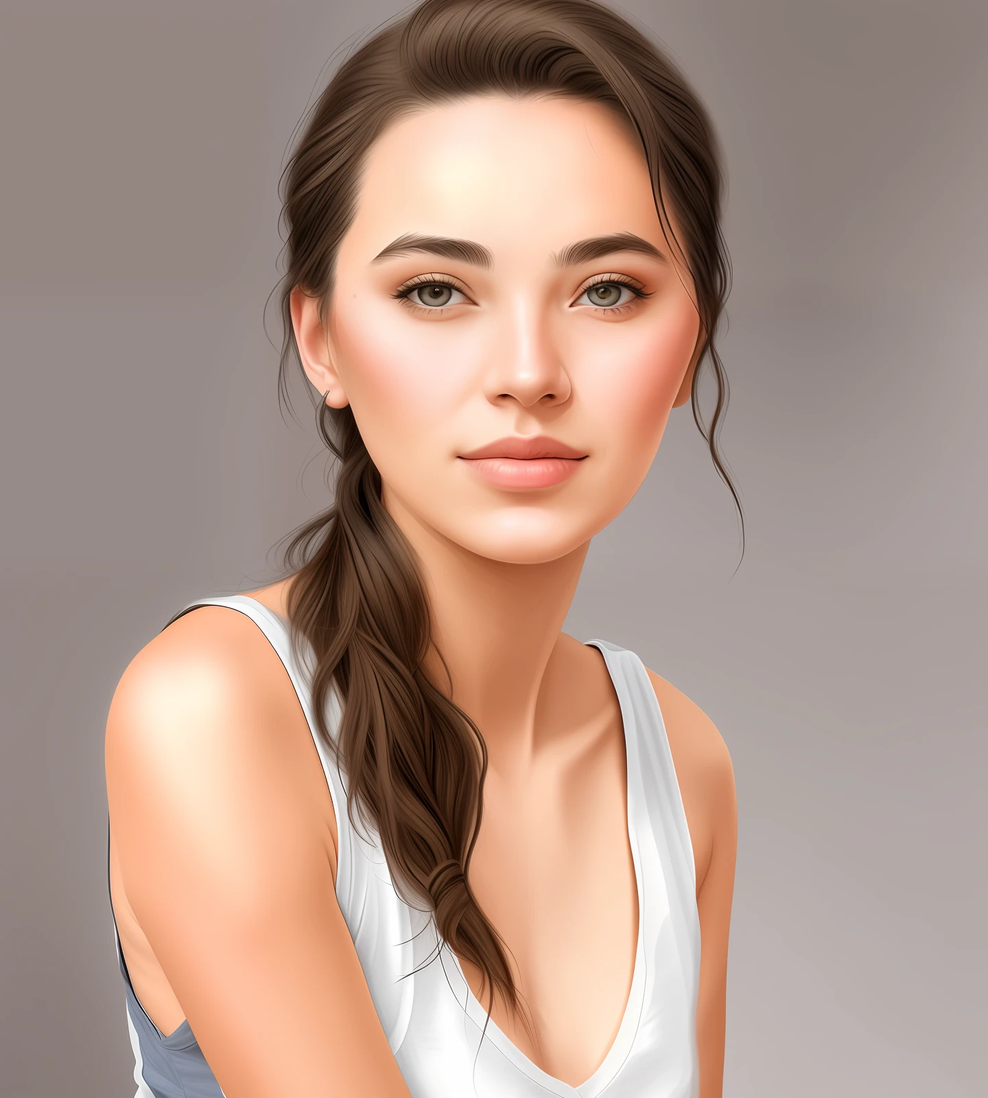 Woman, drawing, realistic,