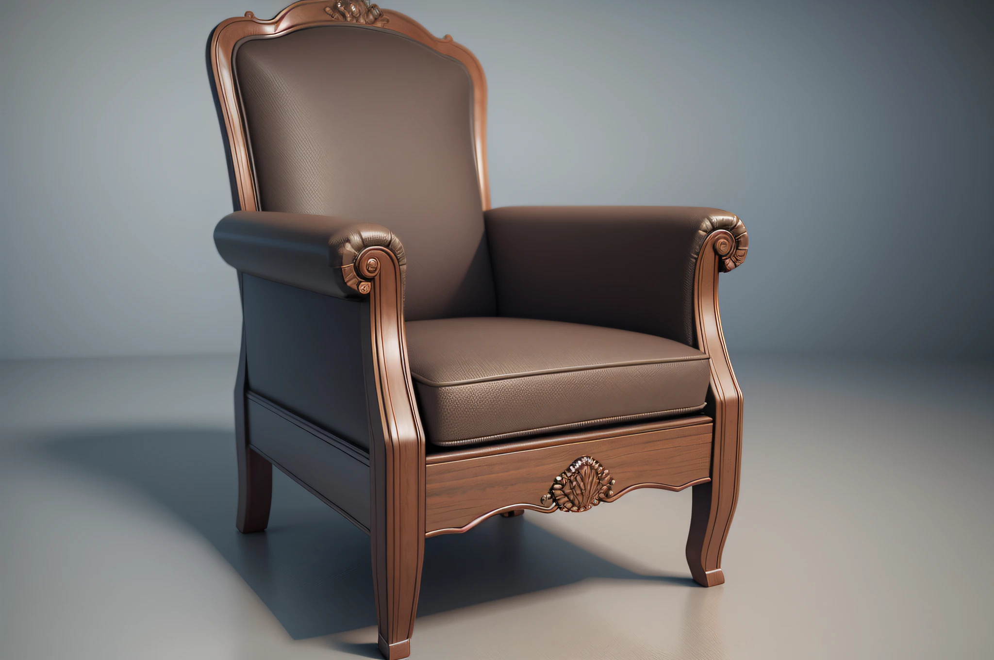 Armchair set isolated on transparent background. 3D render. --auto --s2