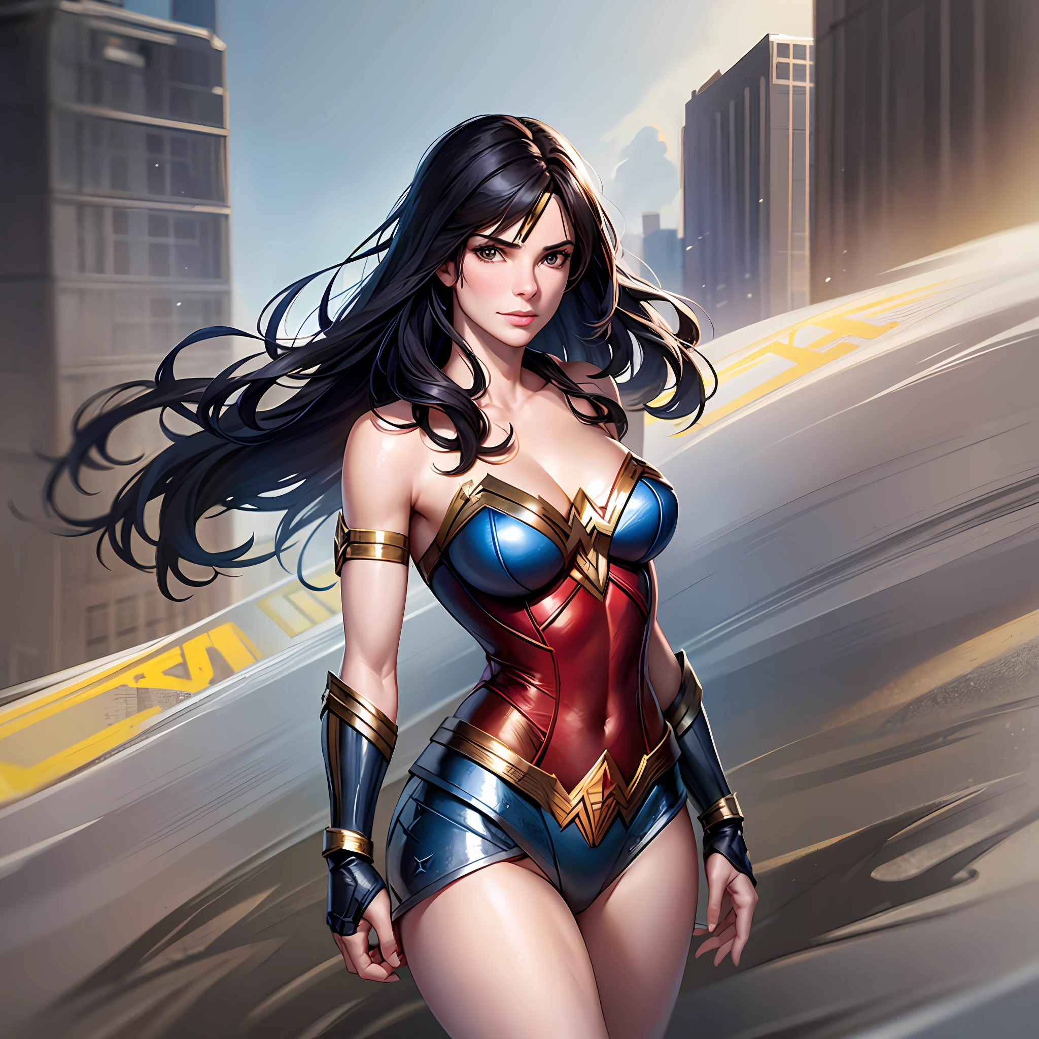 Sandra Bullock, Wonder Woman outfit --auto --s2