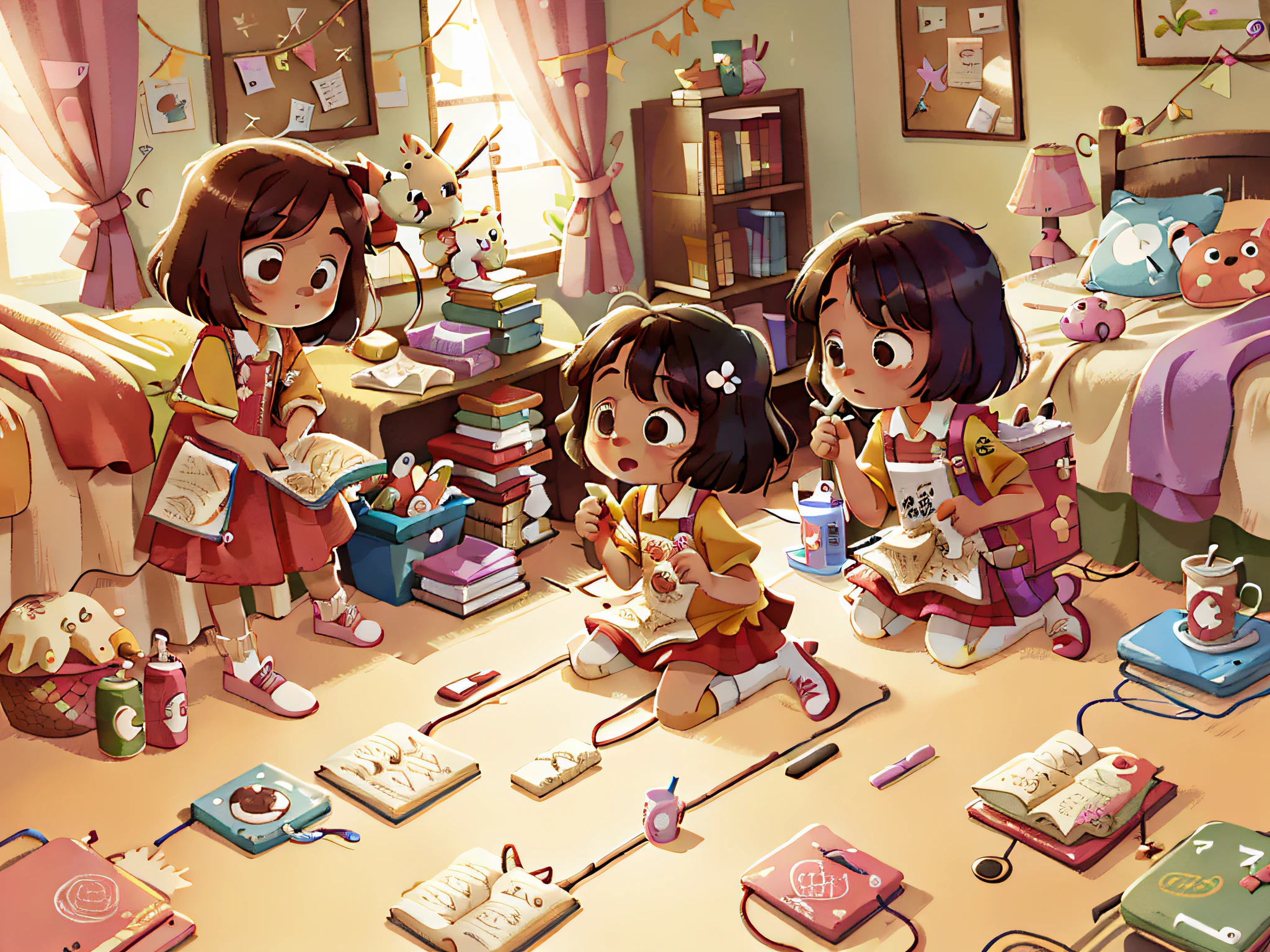 After brushing their teeth, the girls would go to the bedroom and pack up their toys. They believed that taking care of their things was a way to show gratitude for the gifts they had.