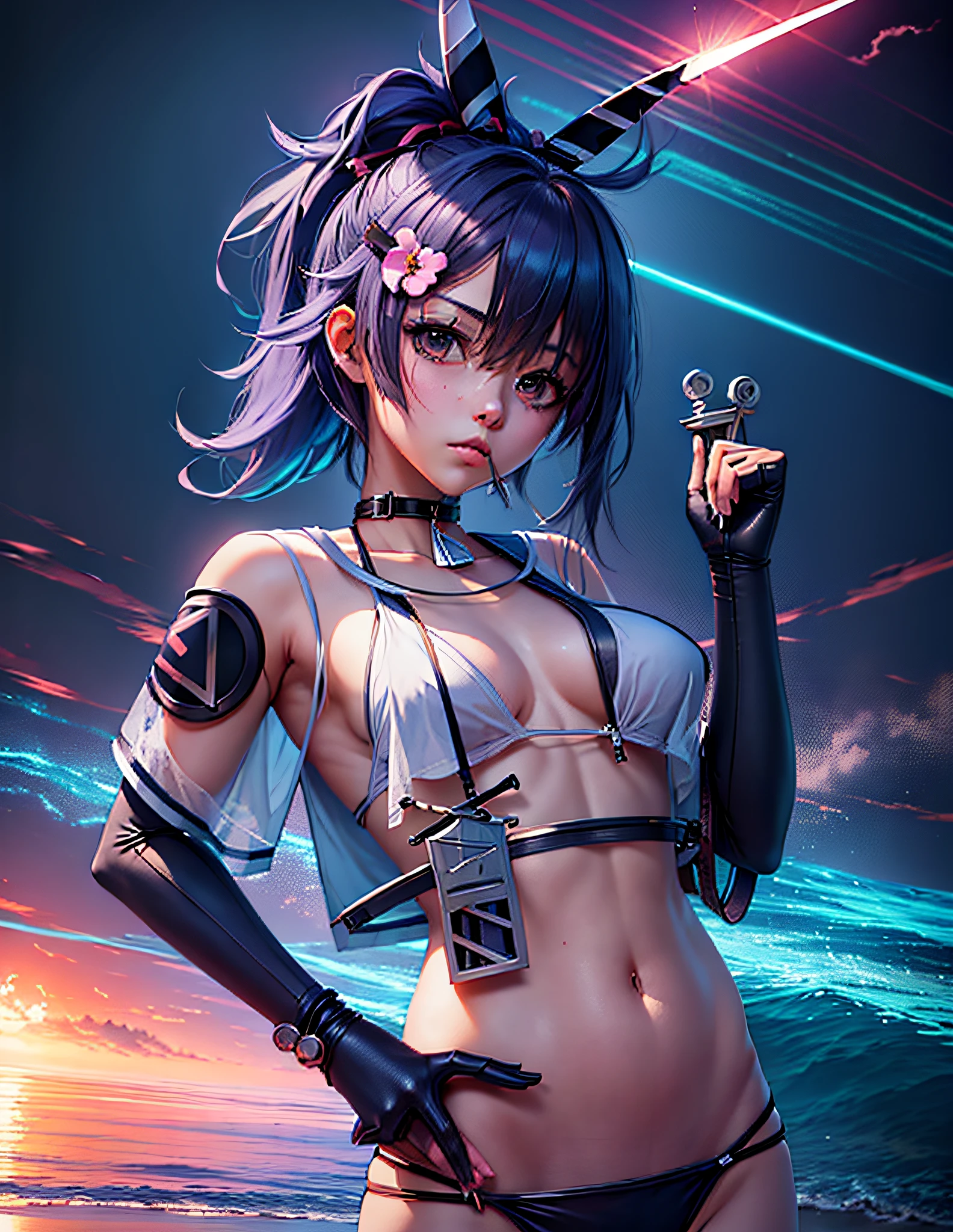 anime girl in a bikini with a sword and a sword, anime style 4 k, (anime girl), badass anime 8 k, best anime 4k konachan wallpaper, anime style character, top rated on pixiv, anime style. 8k, seductive anime girl, anime girl, an anime girl, anime artstyle, [ 4 k digital art ]!!