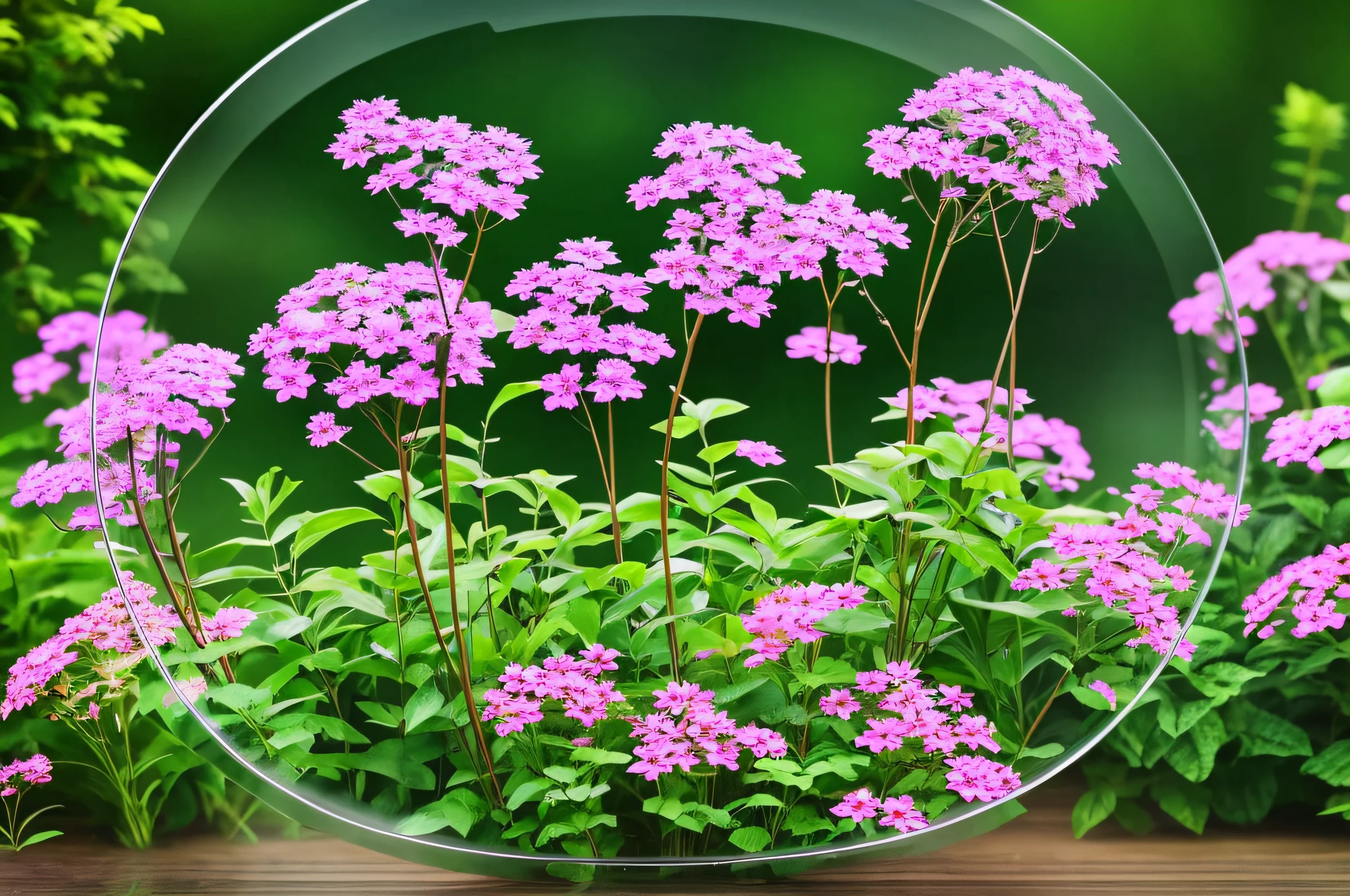 Beautiful garden plants, flower and trees isolated on transparent background --auto --s2