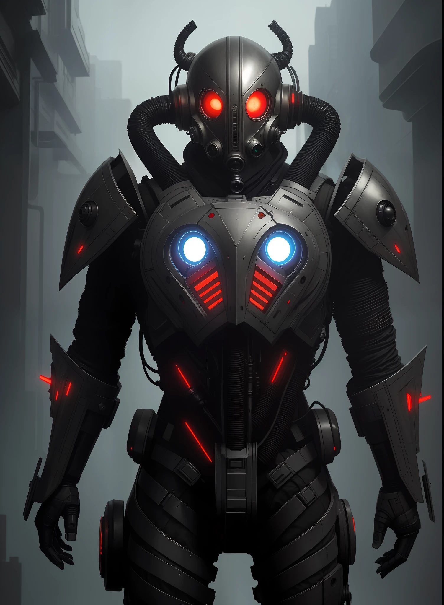 Hellbound Heart alien humanoids ufo, zombi   terminator, demonic eyes, gas mask,  cyborg, giger, sci fi gadgets helmet mask, body hand back leg, LEDs on armor, medieval rags of clothing, intricate abstract. intricate artwork, by tooth wu, wlop, beeple, octane render, trending on artstation, greg rutkowski very coherent symmetrical artwork. cinematic, key art, hyper realism, high detail, octane render, 8 k,