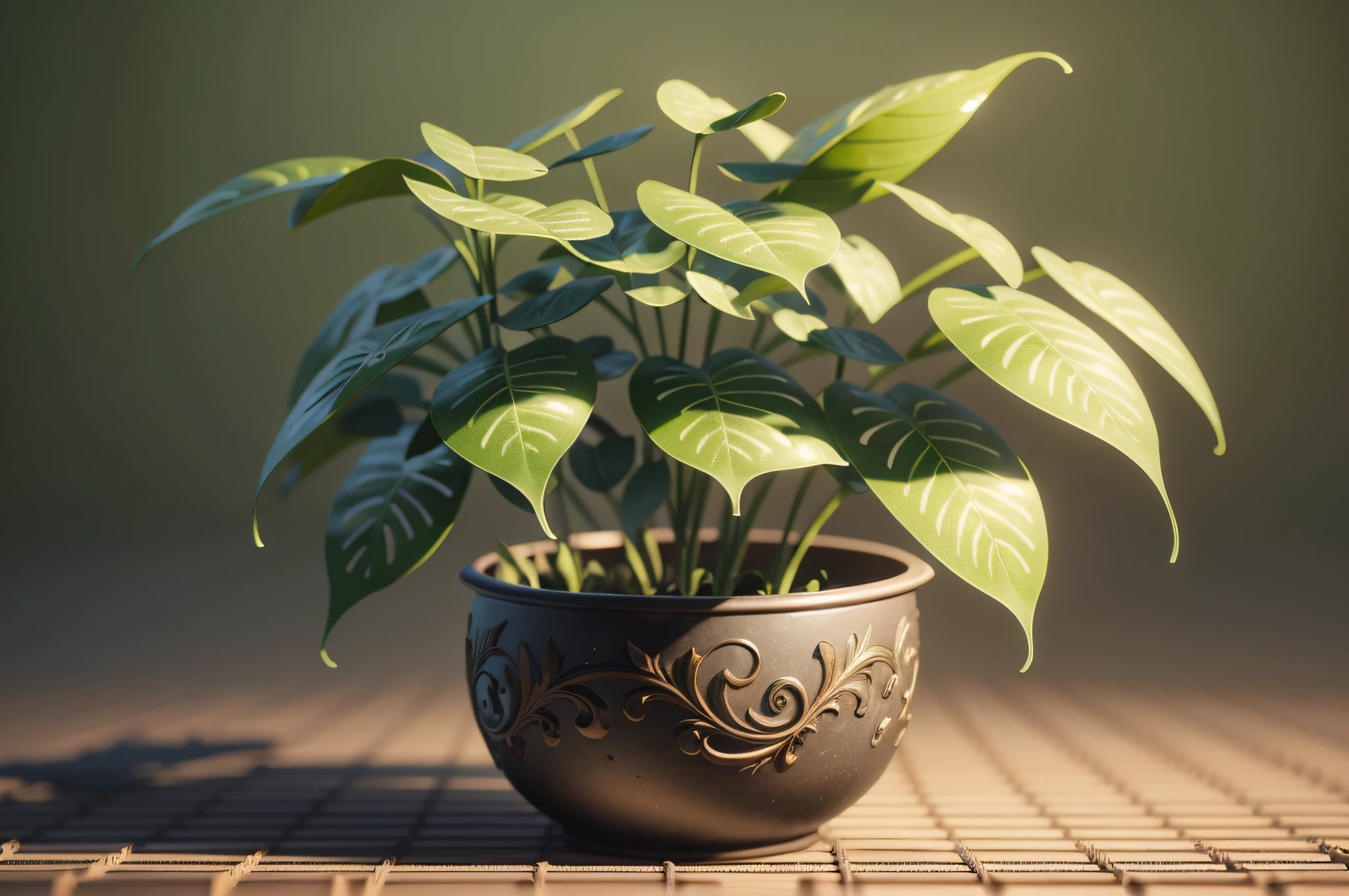 Group of Vernonia Elliptica creeper plant, isolated on transparent background. 3D render. --auto --s2