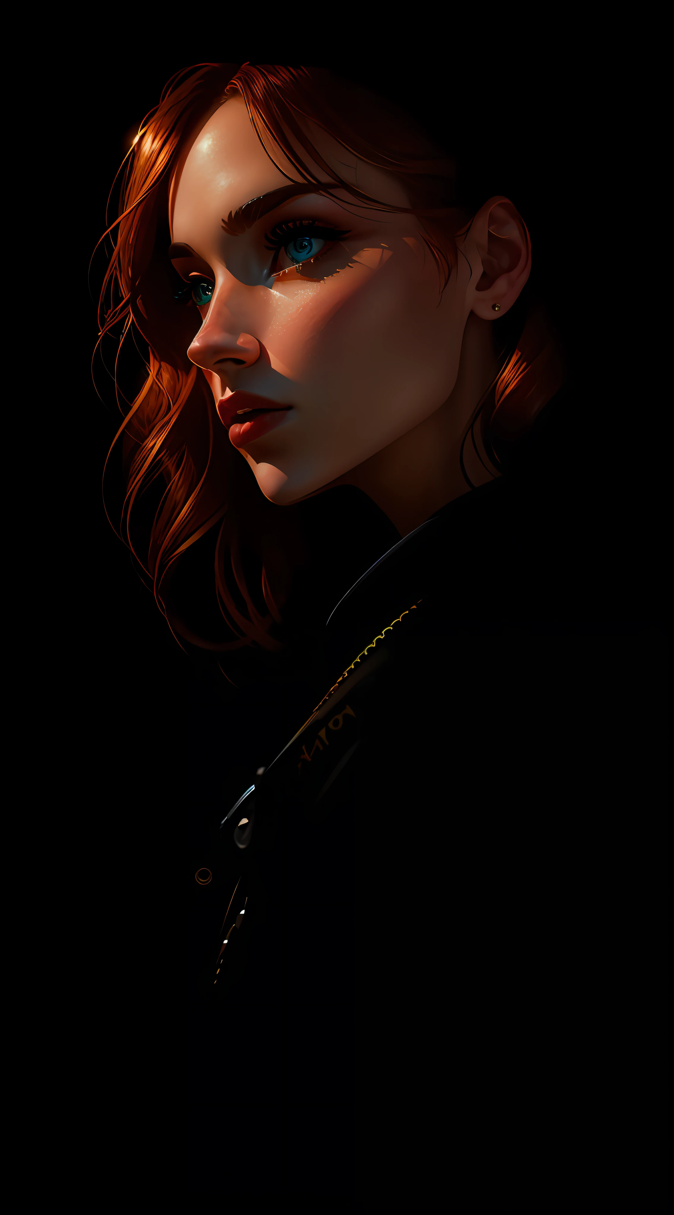 masterpiece, high quality, solo focus, young woman, bright eyes, lustrous skin, red hair, highly detailed eyes, perfect face, wearing a black dress, in an elegant model pose, full body, front view, by lee jeffries nikon d850 film stock photography 4 kodak portra 400 camera f1.6 lens rich colors hyper realistic texture dramatic lighting unrealistic engine trend on artstation cinestill 800