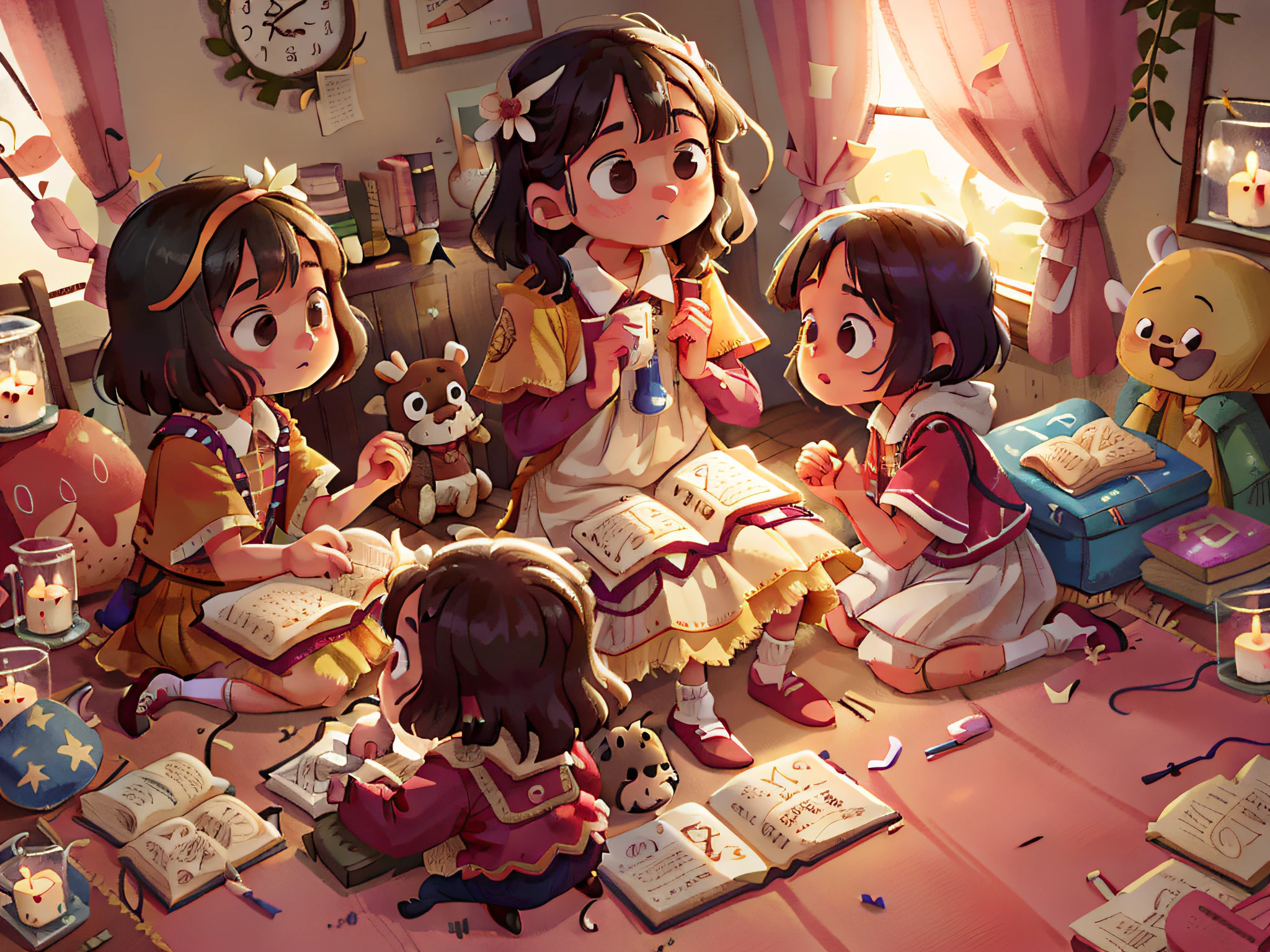 On a special night, the "Pillipillias" gathered as a family to pray before bed. They thanked God for all the blessings of the day and asked for protection for their loved ones. The girls knew that faith and prayer were important in their lives.