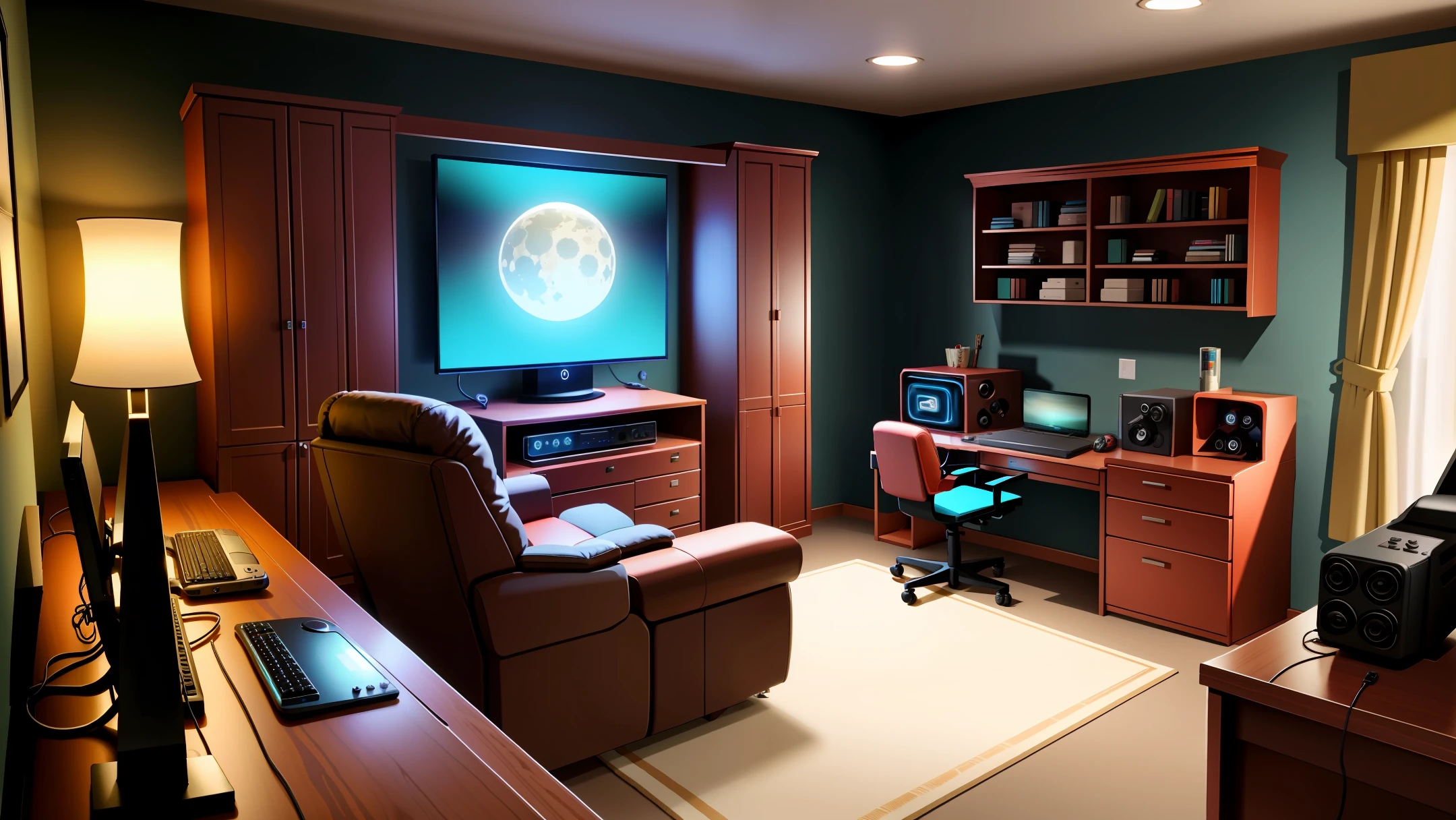 Gaming Room Stylish Mysterious