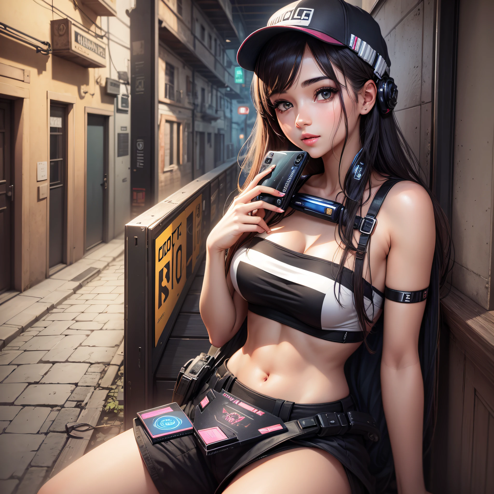 Beautiful girl with video card in hand most pointent there is --auto --s2