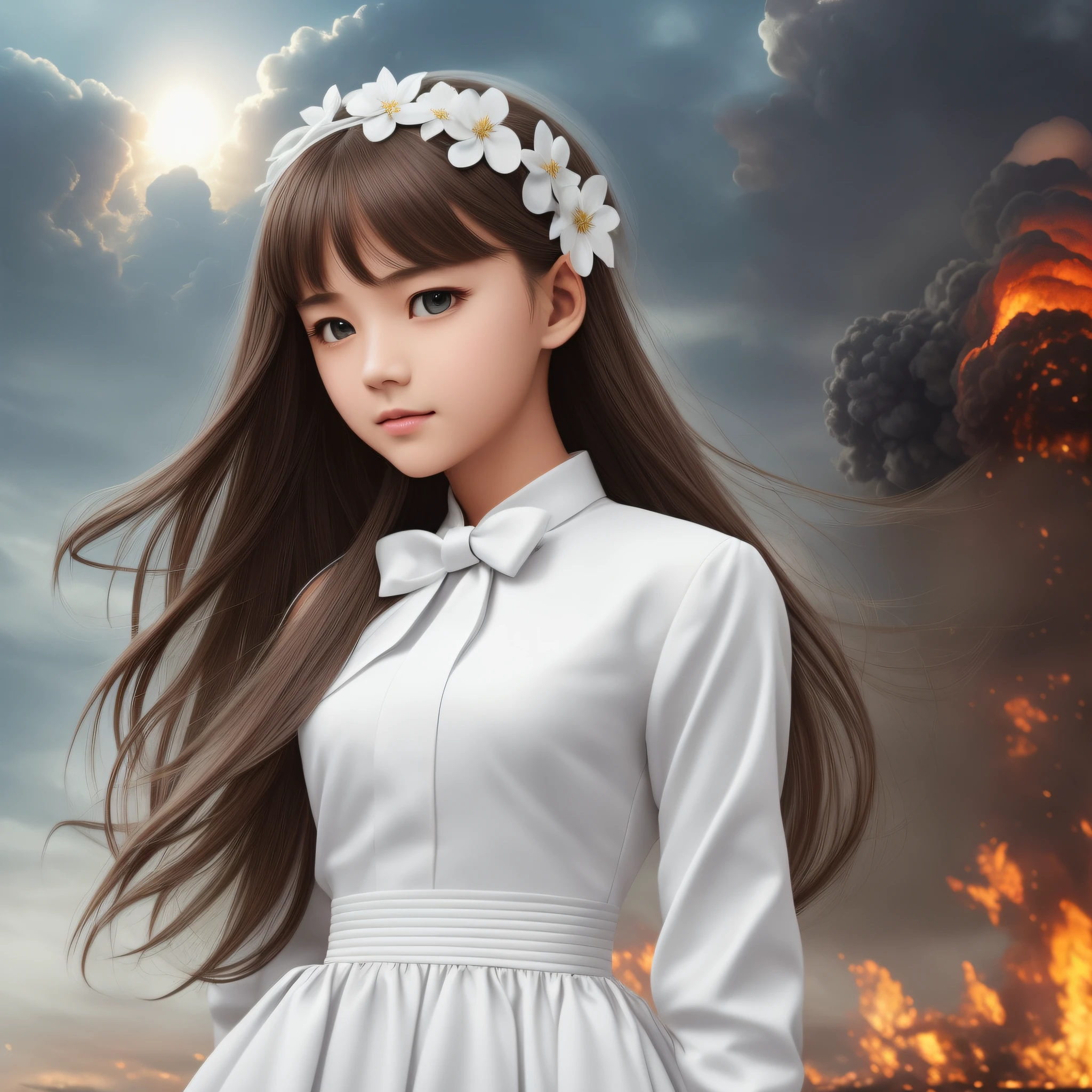 a cute little girl,pink lips,wearing a bright white shirt,in the style of soft color palette
aurorapunk,an anime illustration of her
face,animated gifs,hand-drawn
animation,charming sketches,smooth and
shiny,hazy romanticism,superflat style,white
background--ar 1:1--niji 5--style expressive --s 50