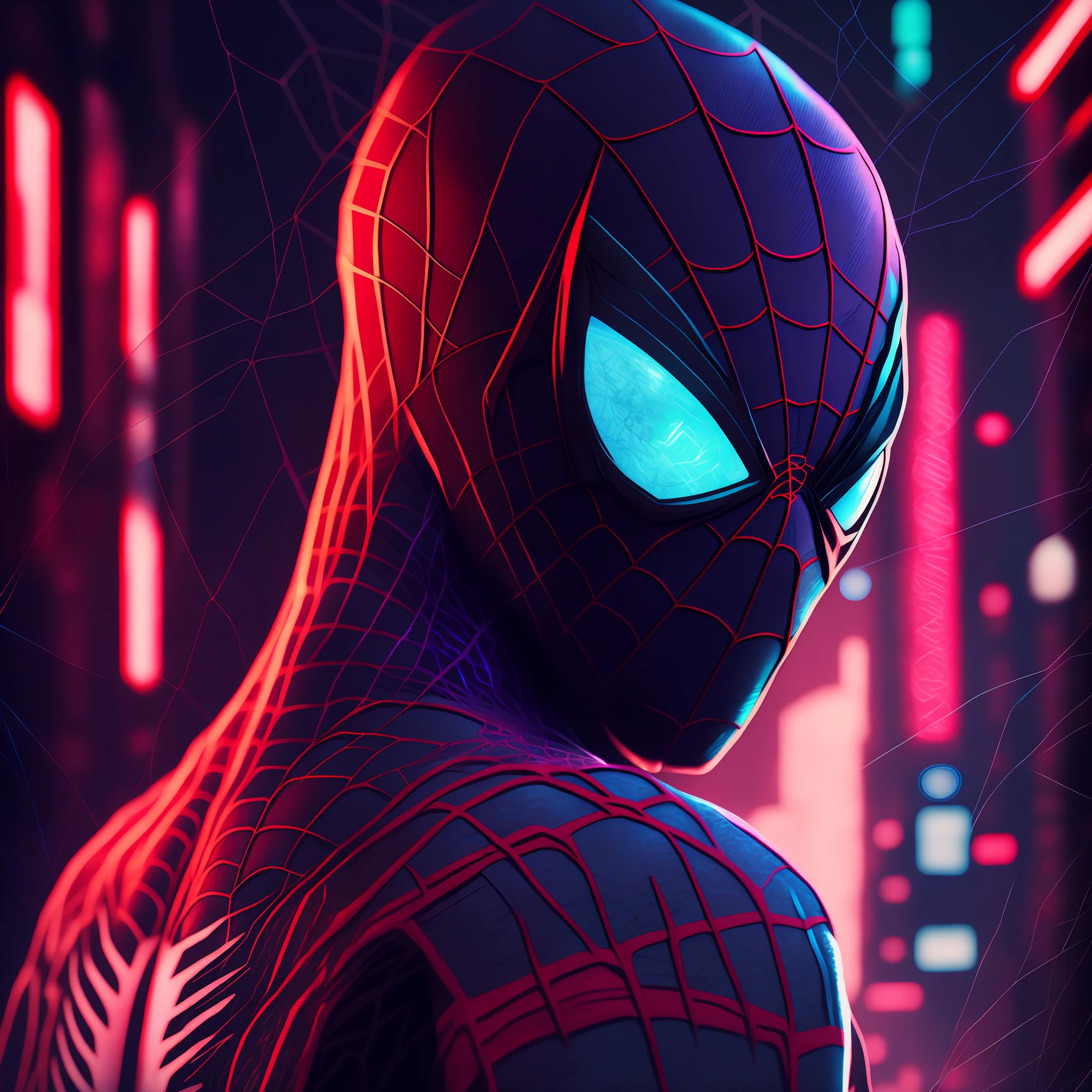 Spider man,Cyberpunk,8k.