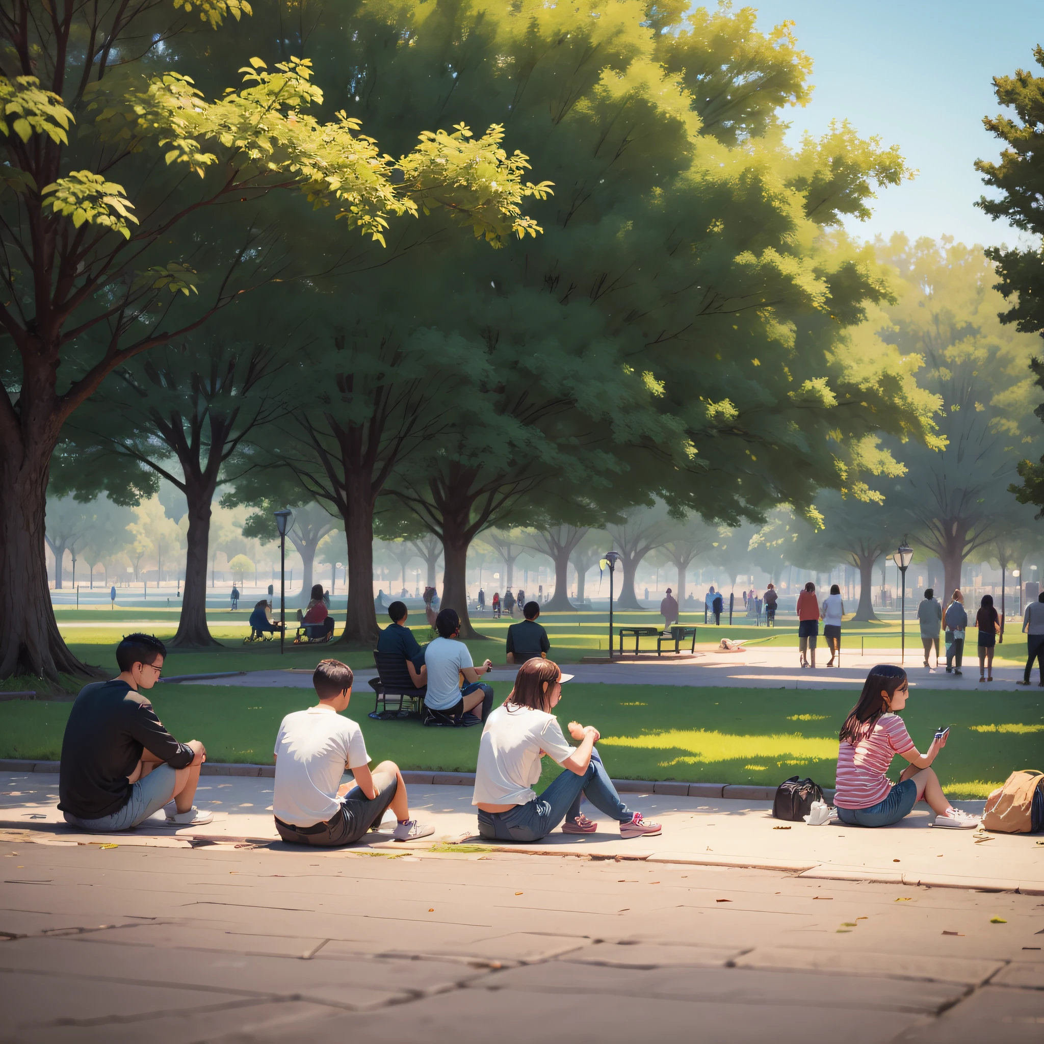 Daytime park, with people in the distance --auto --s2