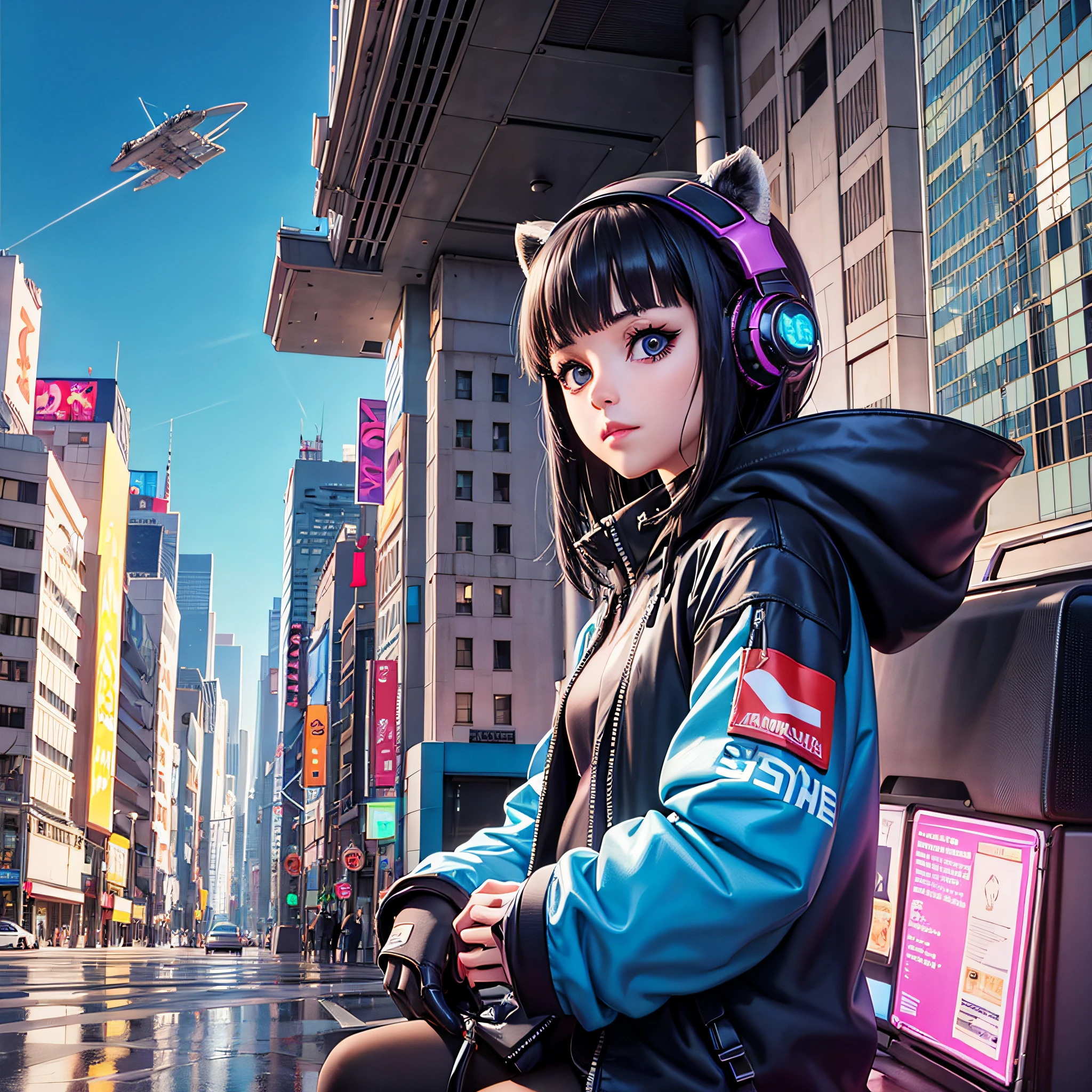 UCY (Cyberpunk), Space Exploration, Parker Design, Outdoor, Character Design, Raccoon, Girl --auto --s2