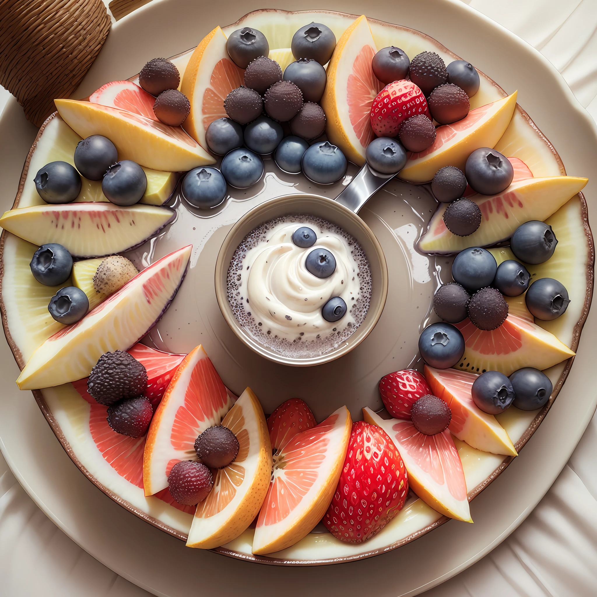 2 tablespoons chia seeds 1 cup milk (can be cow's milk, vegetable milk or yogurt) 1 tablespoon honey or other sweetener of your choice 1 teaspoon vanilla extract (optional) Chopped fresh fruits (such as strawberries, kiwi, mango, blueberries, etc.) for topping --auto --s2