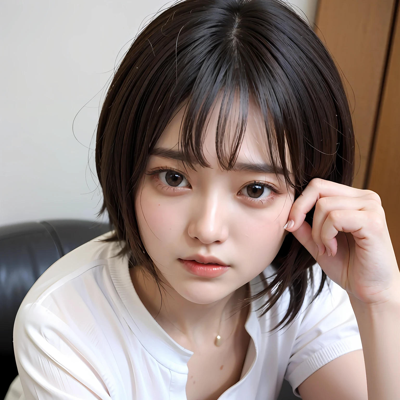 Japan female in her 20s is crying