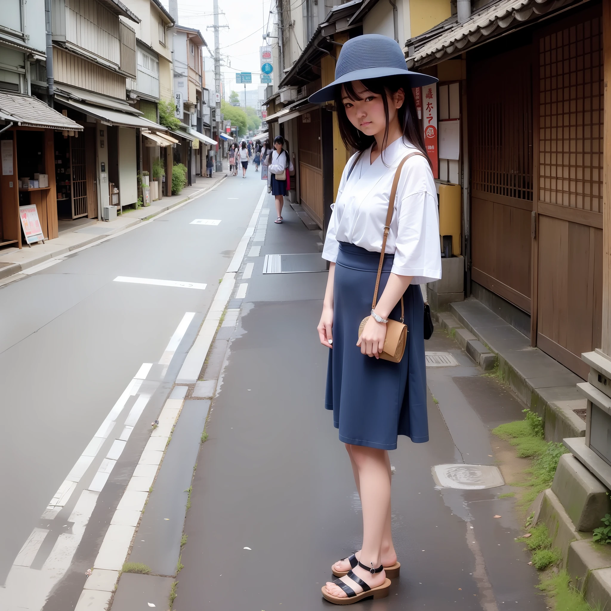 Japan women, summer fashion, city