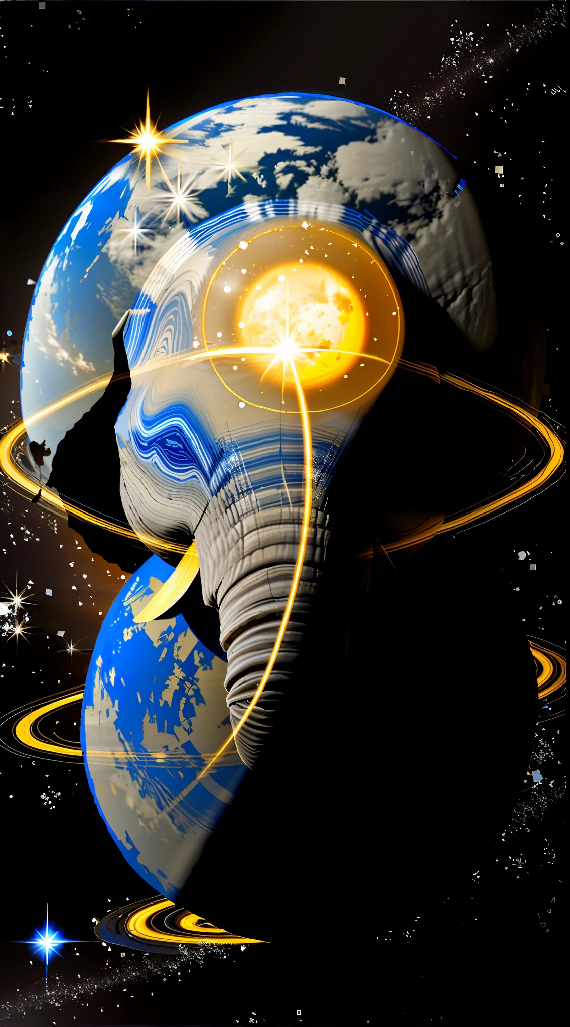 A PLANET THAT MOVES AND IS SHAPED LIKE AN ELEPHANT