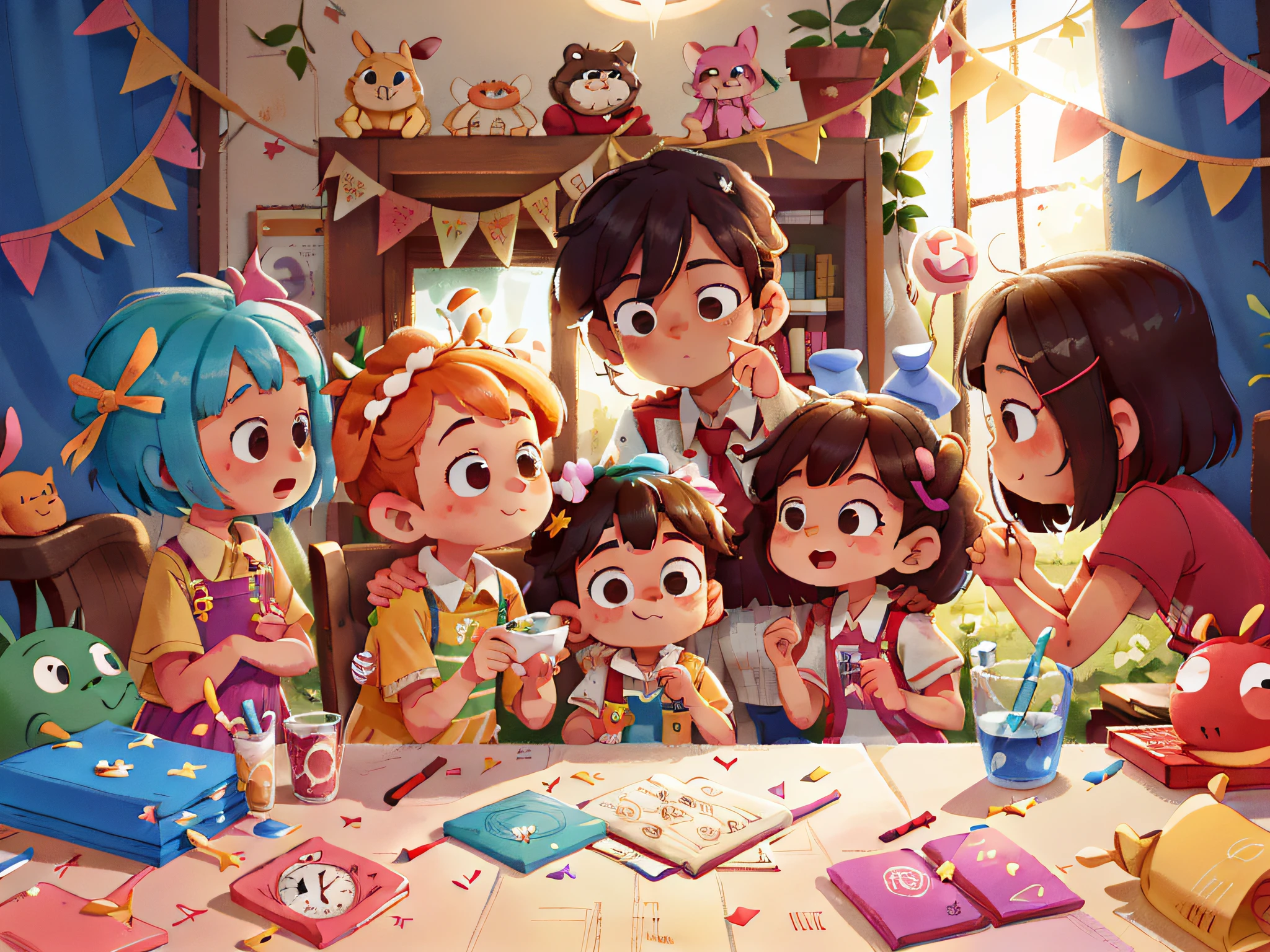 During a birthday party, the "Pillipillias" were kind and respectful to all the guests. They shared their toys and showed how good it is to have a generous heart. The girls knew that loving and being loved was an important part of family life.