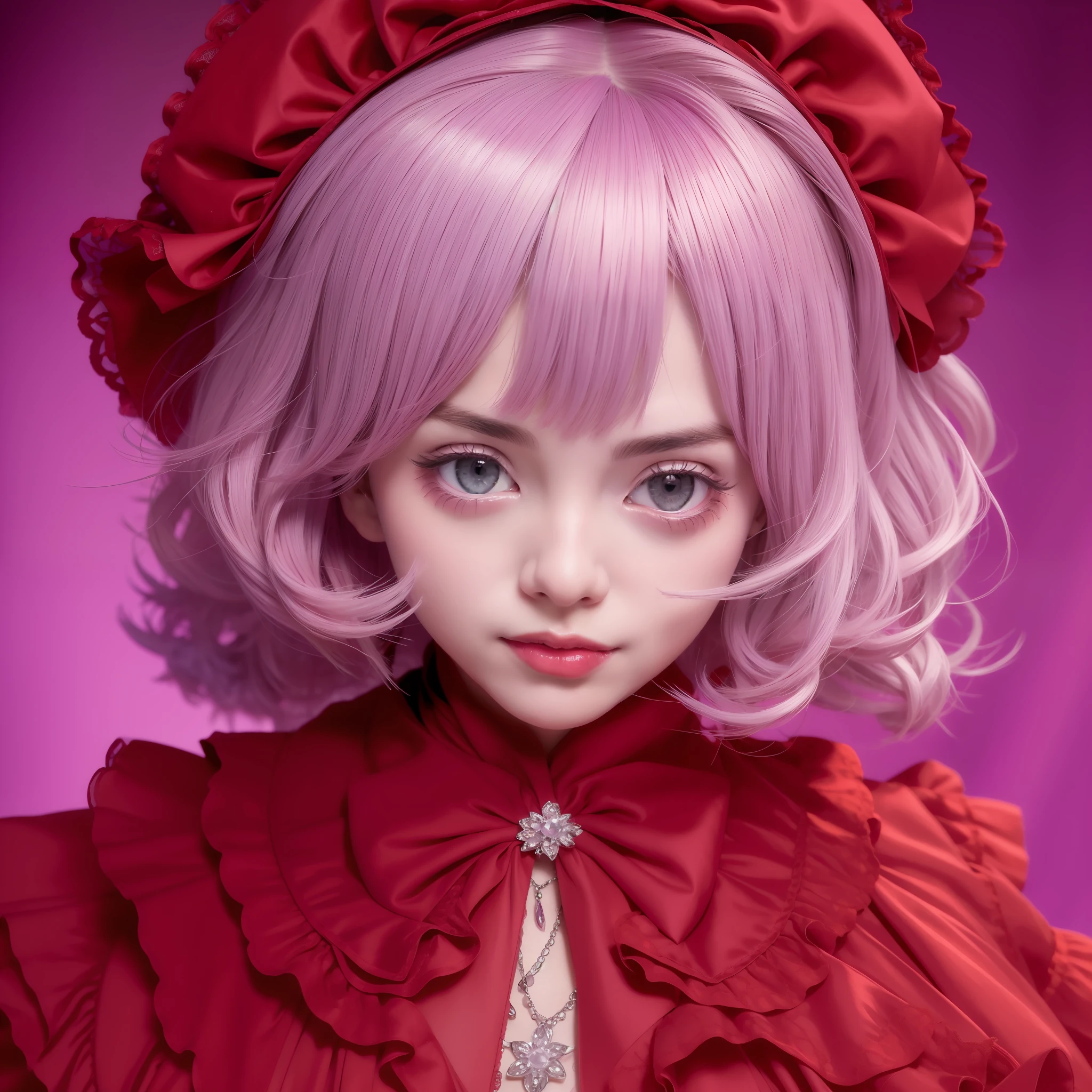 (extremely detailed remilia scarlet) (focus on face) colorful background, 32k resolution, best quality