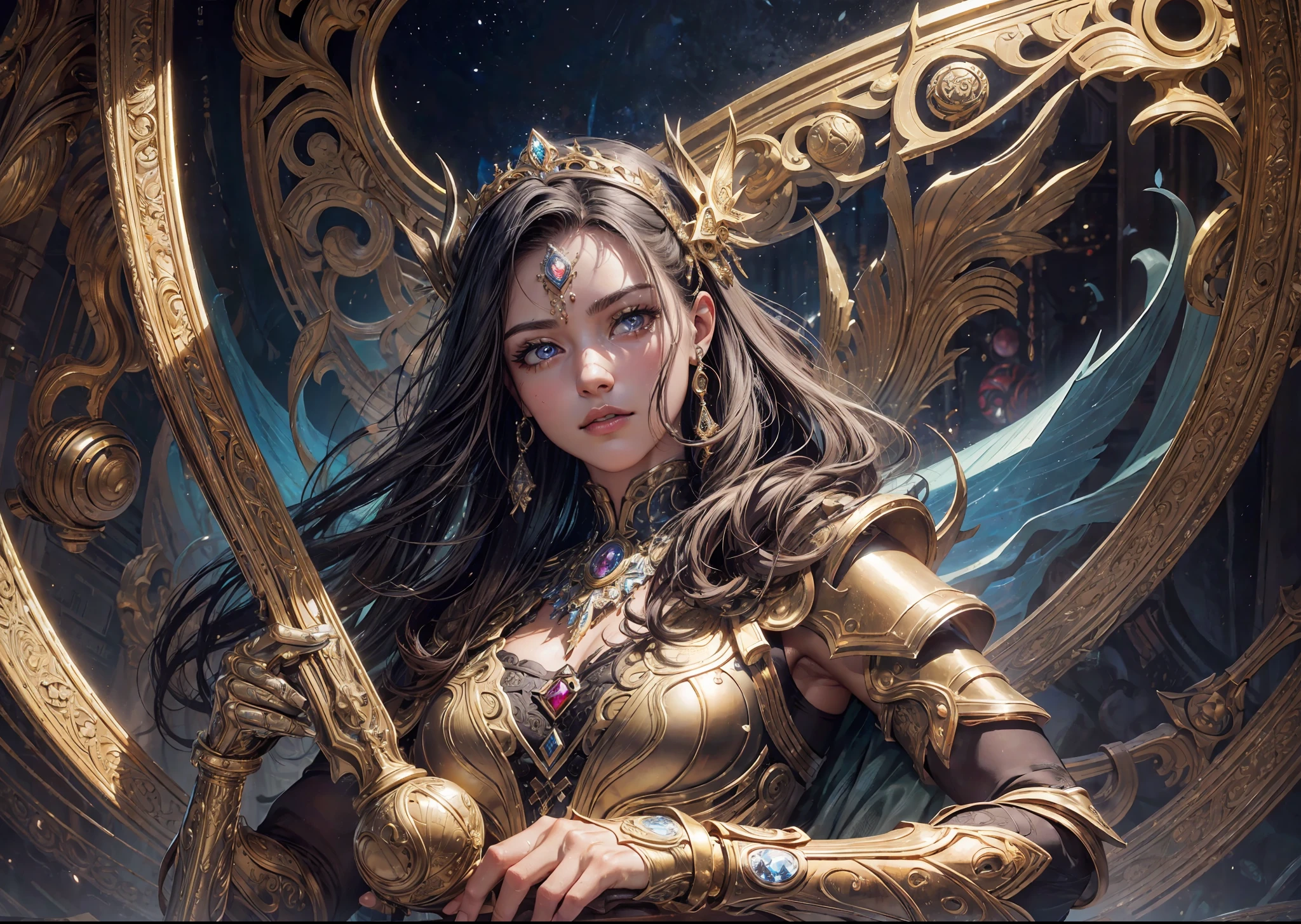 ((Best quality)), ((masterpiece)), ((highly intricate details)),beautiful, high quality, highres, absurdres, light difussion, intricate details, complex details, ((anime)), (anime:1.2) , (perfect face:1.3), extreme detailed eyes, colorful, highest detailed, vibrant colors, high contrast, (8K UHD:1.2), (photorealistic:1.2),(masterpiece:1.4), (best quality:1.4), realistic, 1girl
medium breasts, wavy hair, masterpiece, high quality, 3d, 8k cg, intricate details, detailed background, sacred. ornaments, byDylanKowalski, ((1boy)), upper body, muscular, skindentation, looking to the side, short hair, prosthesis, mechanical arms, synthetic skin, porcelain, pearl, holographic, titanium, diamond, ruby, sapphire, gemstones, clockwork, grunge, worn edges, armor, face and dark skin typical brazilian girl,
