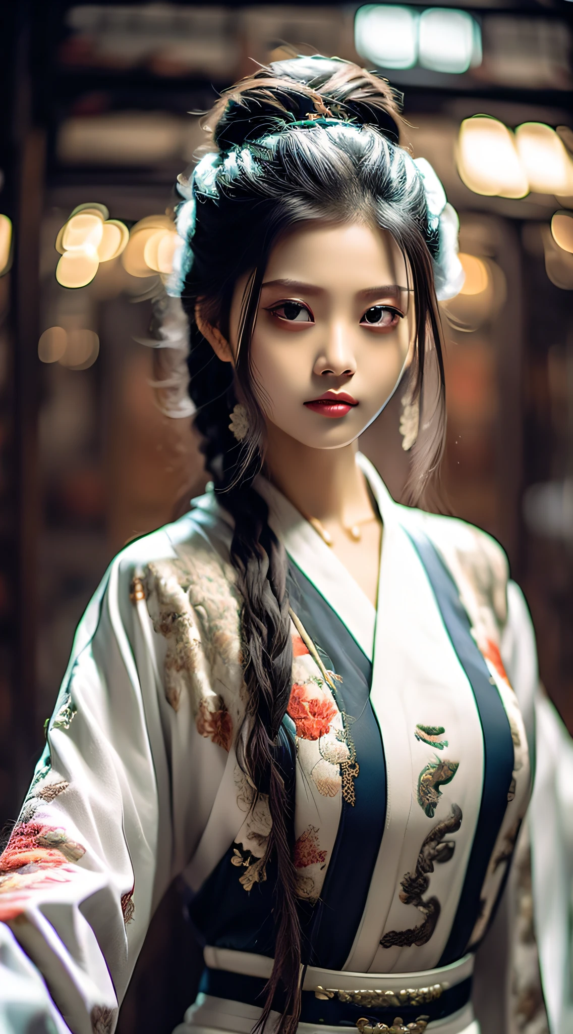 best quality, masterpiece, highres, wuxia 1girl, china dress, super Beautiful face, super beautiful eye, super beautiful hair