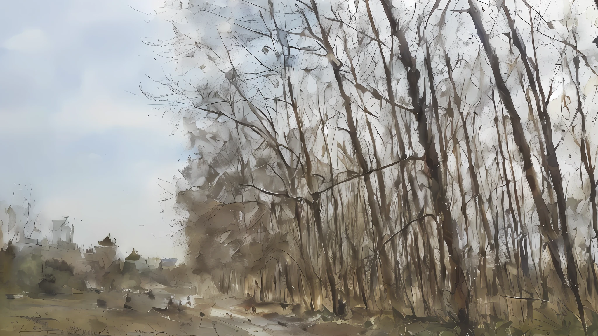 landscapes, watercolors,