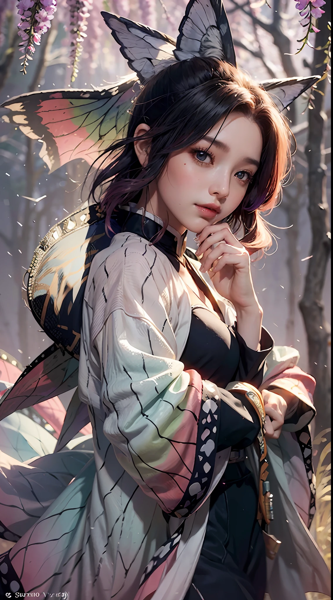 1girl,solo,
official art, unity 8k wallpaper, ultra detailed, beautiful and aesthetic, beautiful, masterpiece, best quality,
Kitsune witch, fox mask, haori jacket, foxfire spell, fox familiar, transformation,depth of field,