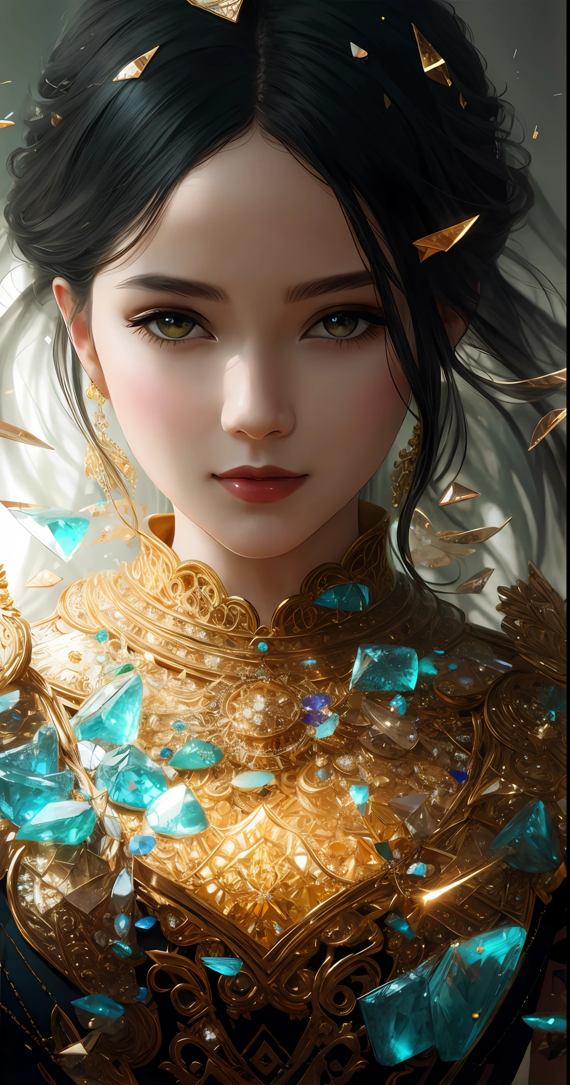 Pile of jewels, girl