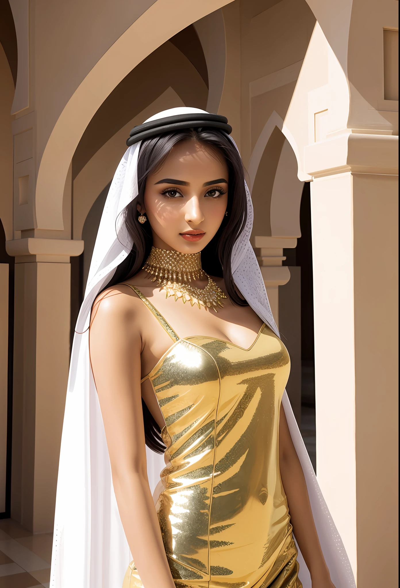 (Beautiful Arabian girl:1.2)