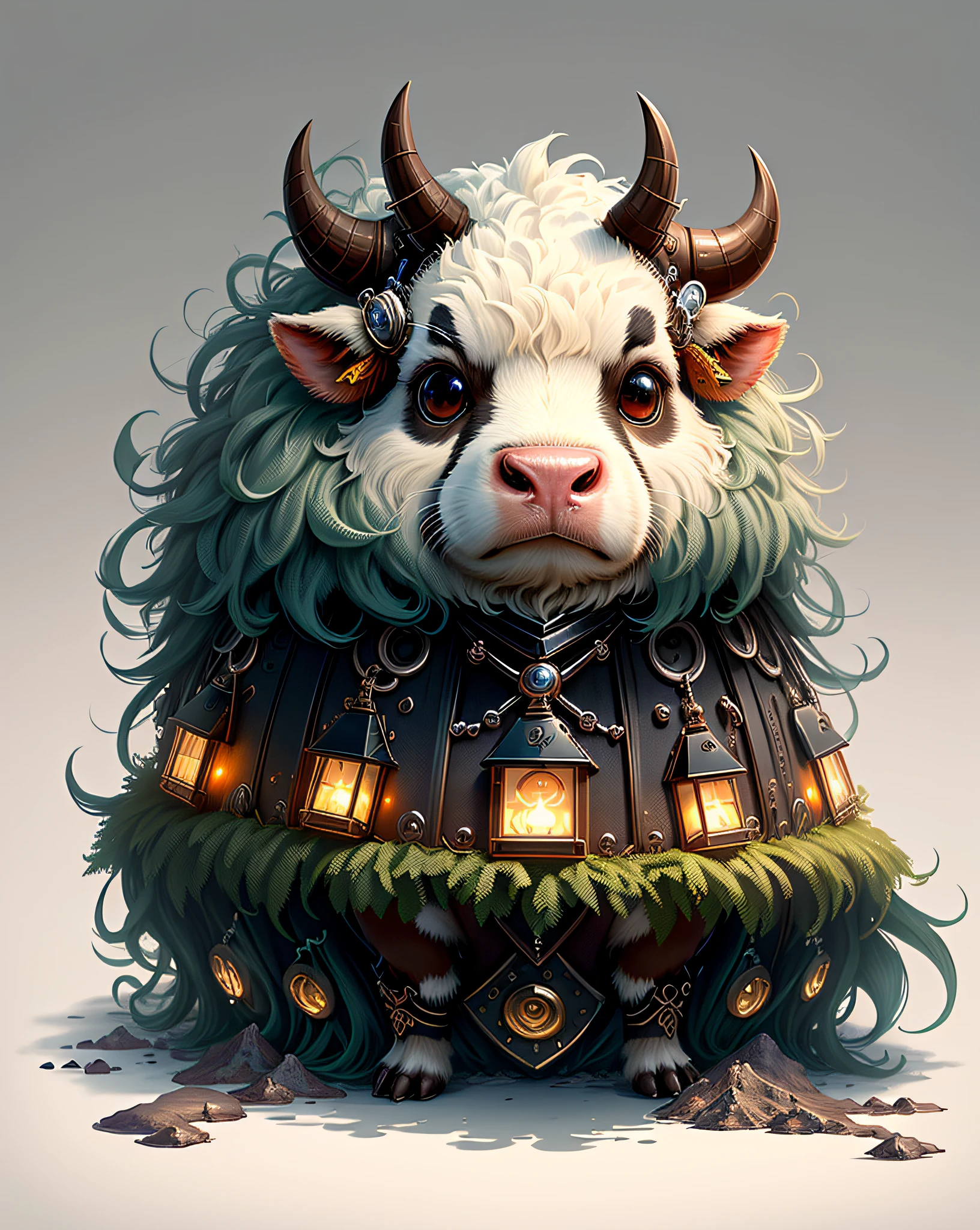 "Create masterpieces of cute creatures with inspired ultra-detailed concept art. Unleash your inner Cu73Cre4ture programmer with the power of steady diffusion and bring your imagination to life! ", (zodiac cow), high detail, 8k