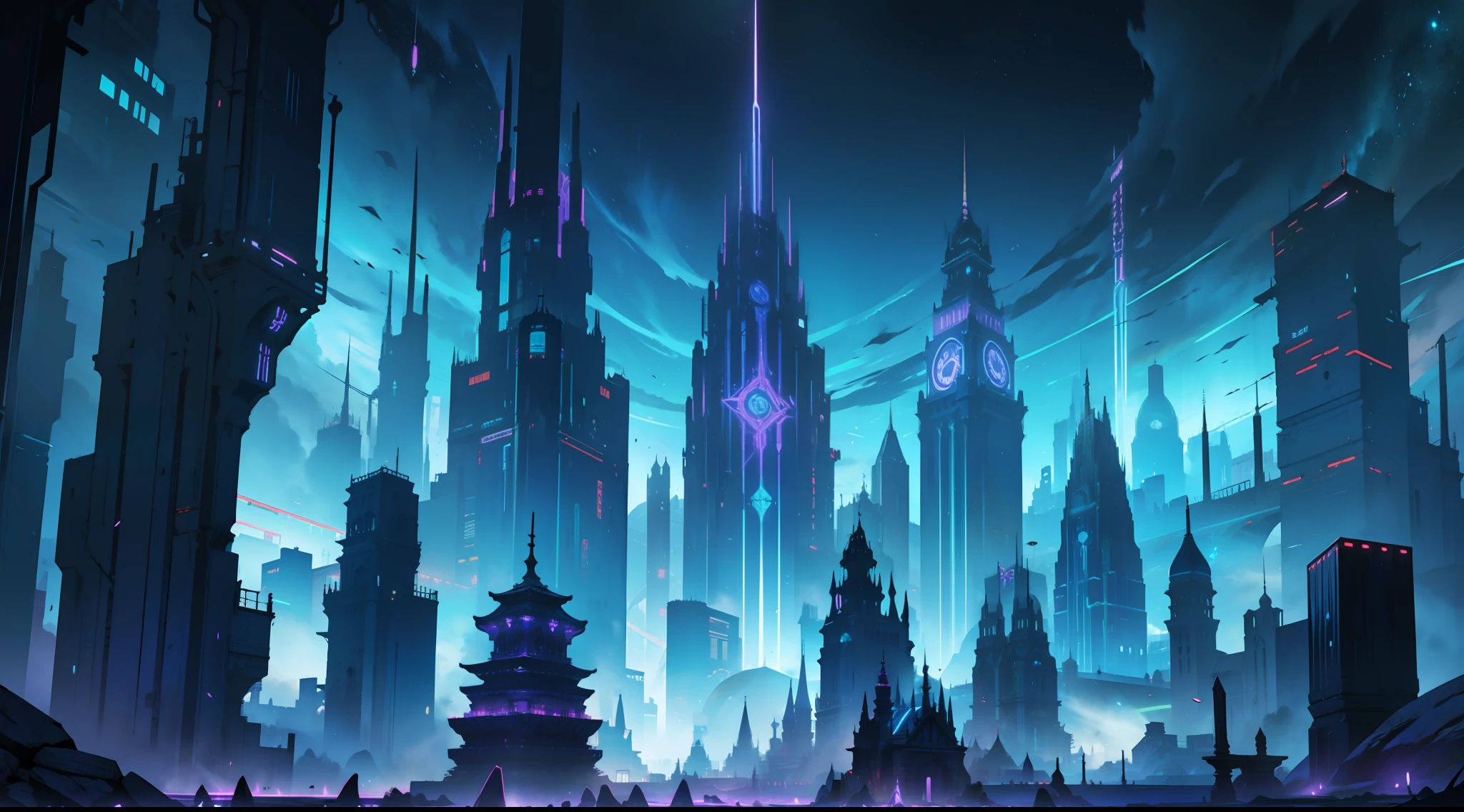 GlowingRunesAIV2_paleblue megacity