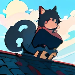 anime girl sitting on roof with two dogs and a cat, artwork in the style of guweiz, digital anime illustration, lofi girl, cute detailed digital art, lofi art, adorable digital painting, cute detailed artwork, anime style illustration, cute art style, anime illustration, anime cover, by Kubisi art, beautiful anime art style