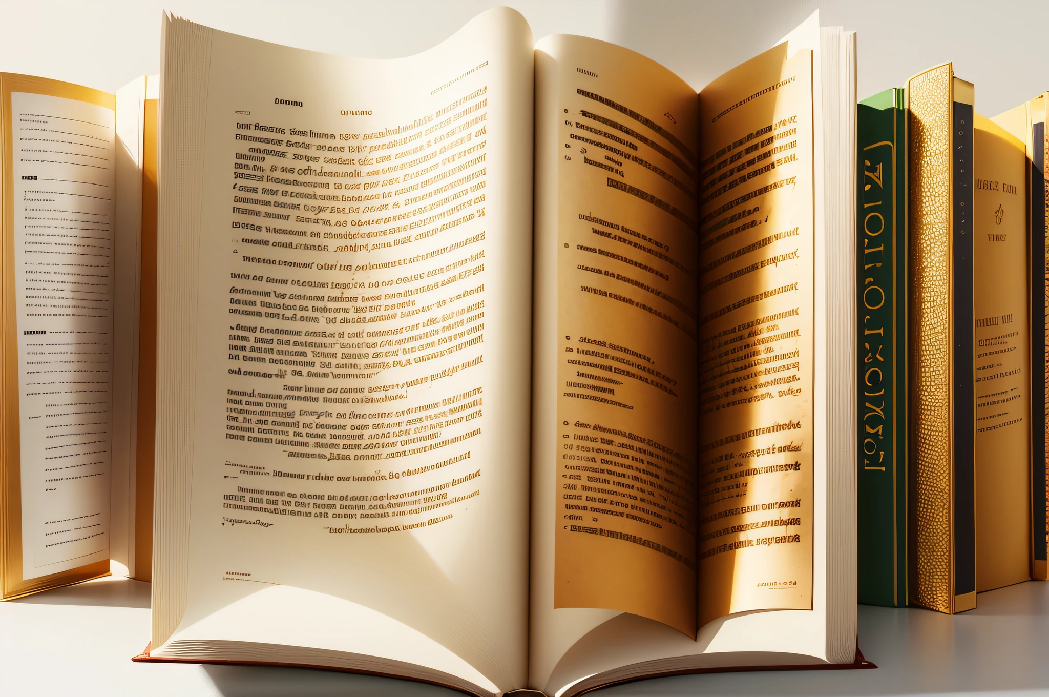 opened book with golden edges isolated on white background --auto --s2