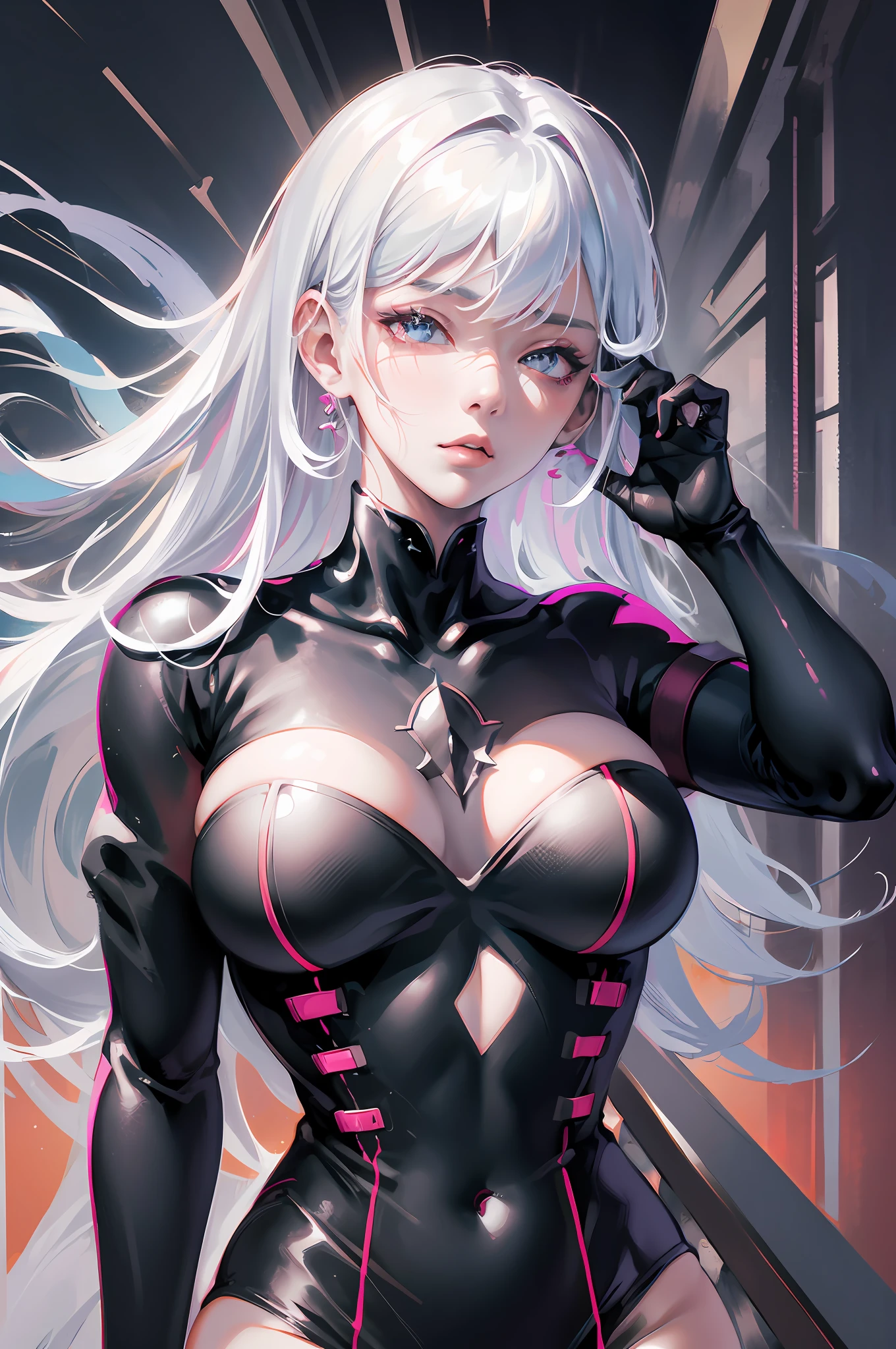 anime girl with white hair and black clothes posing naked, extremely detailed artgerm, detailed digital anime art, artgerm on artstation pixiv, guweiz on pixiv artstation, guweiz on artstation pixiv, fanart best artstation, :: rossdraws, trending on artstation pixiv, rossdraws 2. 5