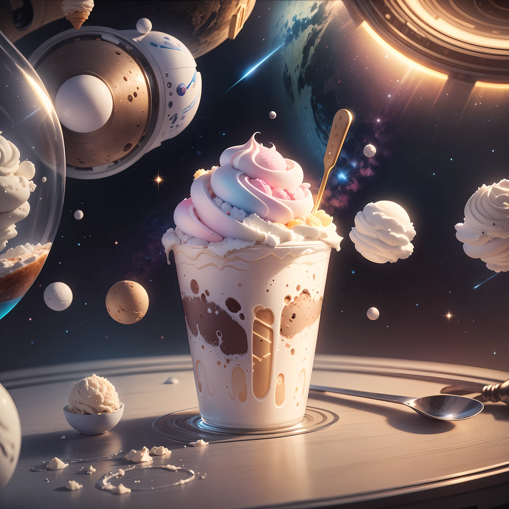 icecream cup in space --auto --s2