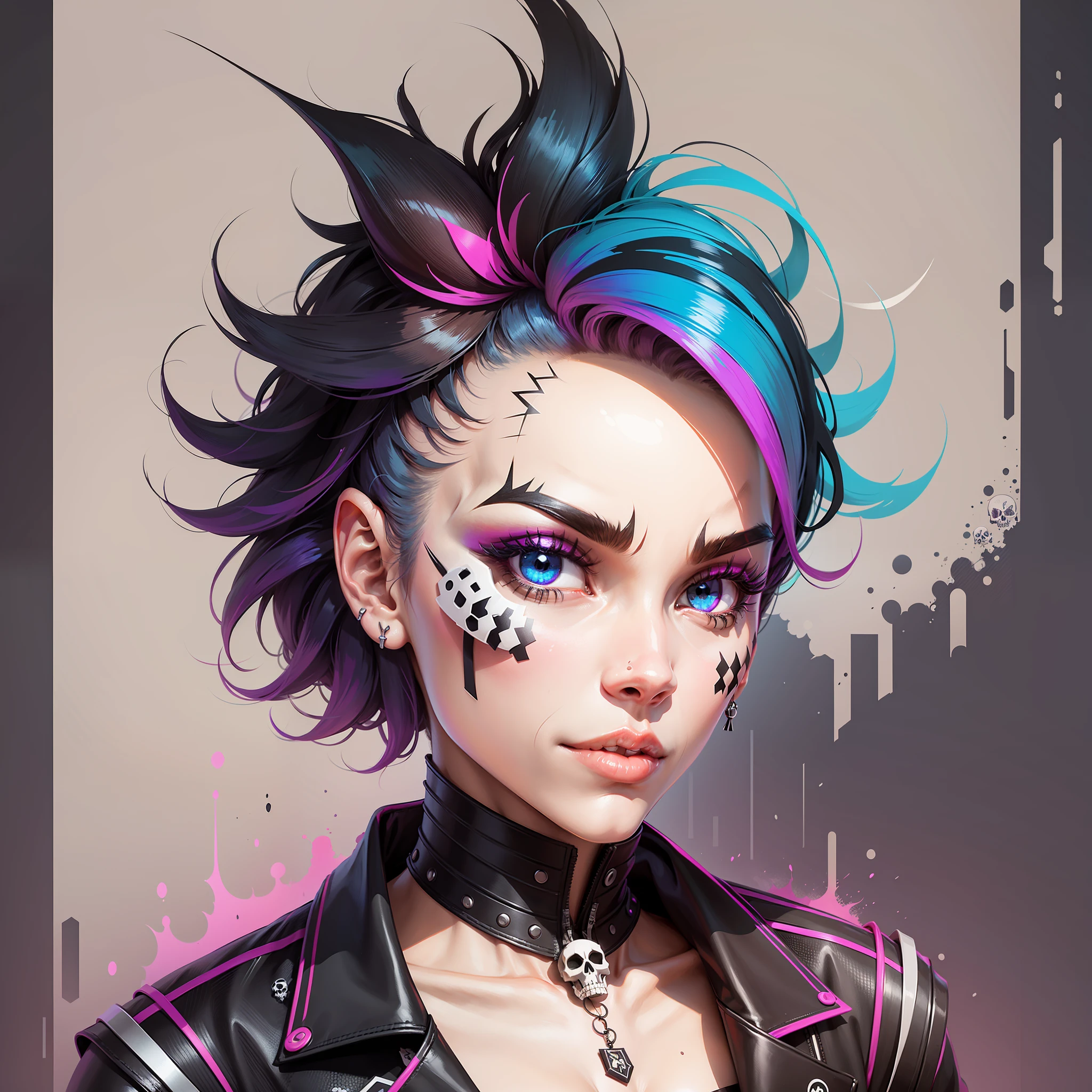 Minimalist vector, skull lgbtqi+ --auto --s2