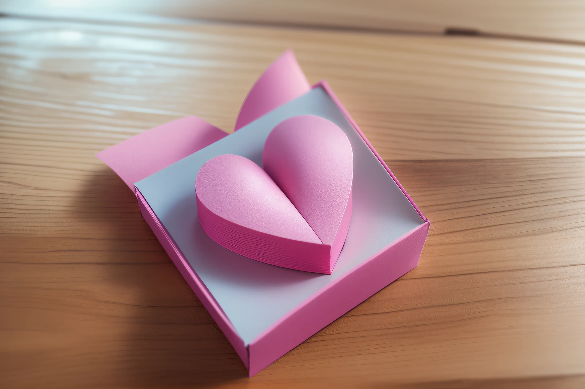 pink heart shaped post it note, clipping path included --auto --s2