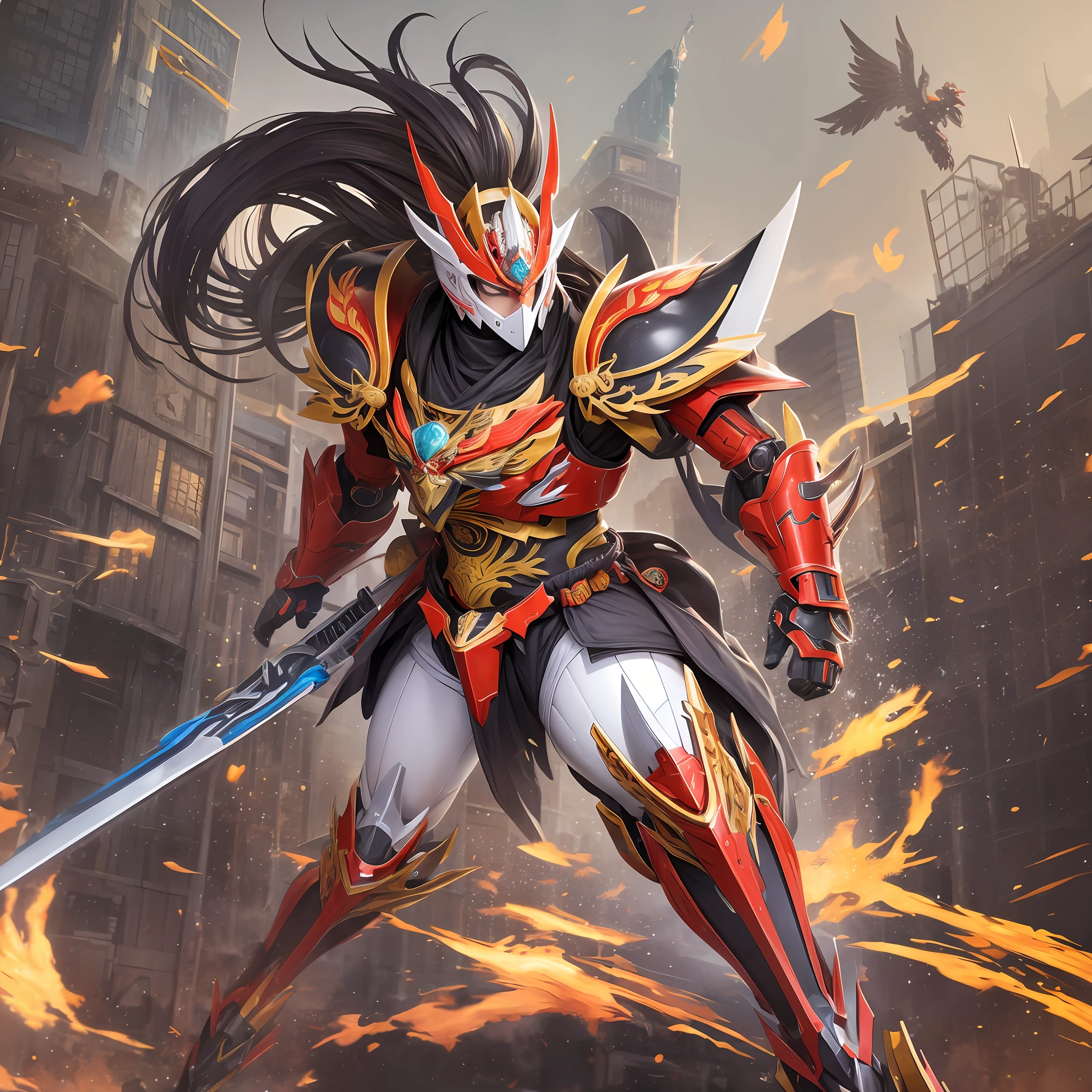 Phoenix Ikki with samurai mecha armor --auto --s2