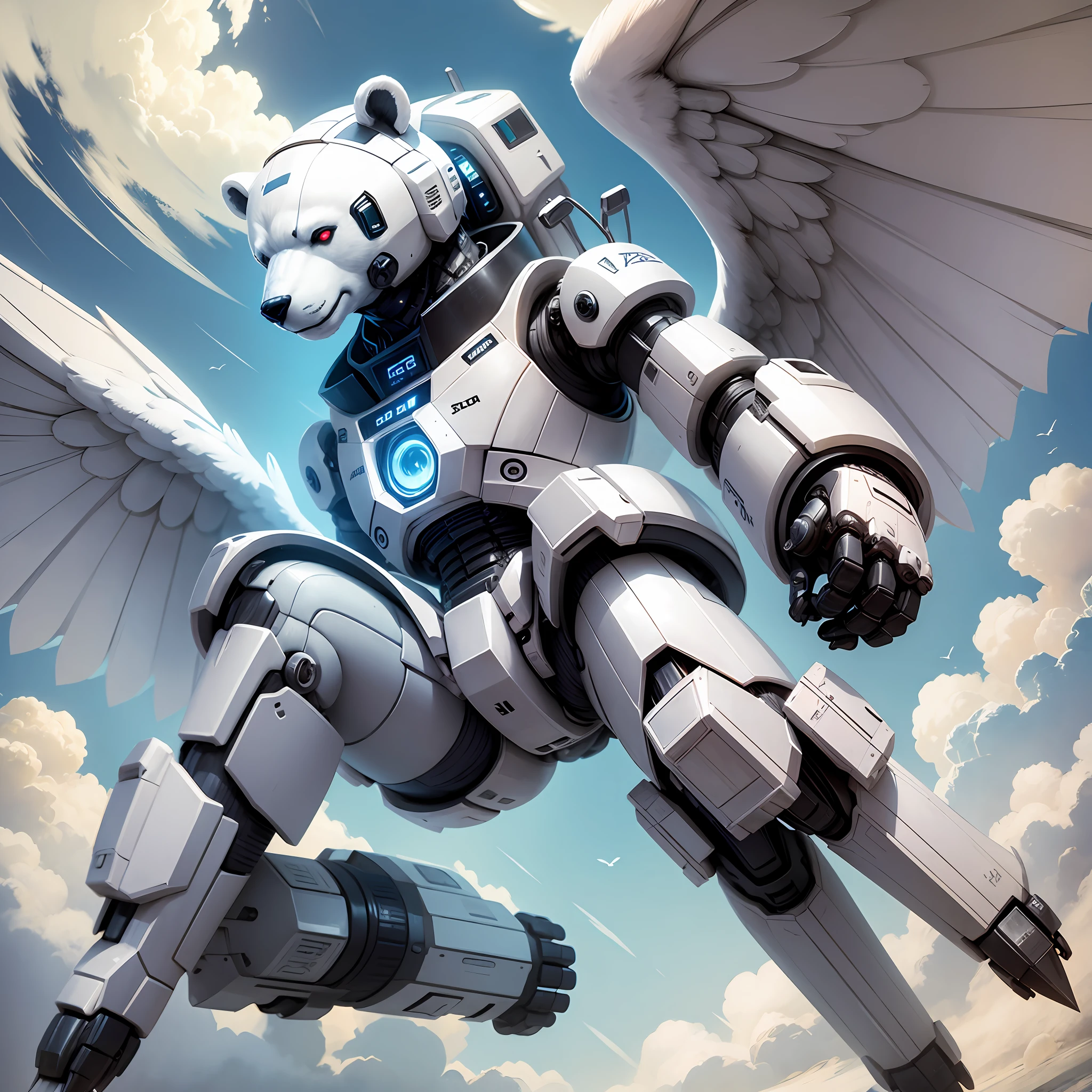 Polar bear with robotic wings --auto --s2
